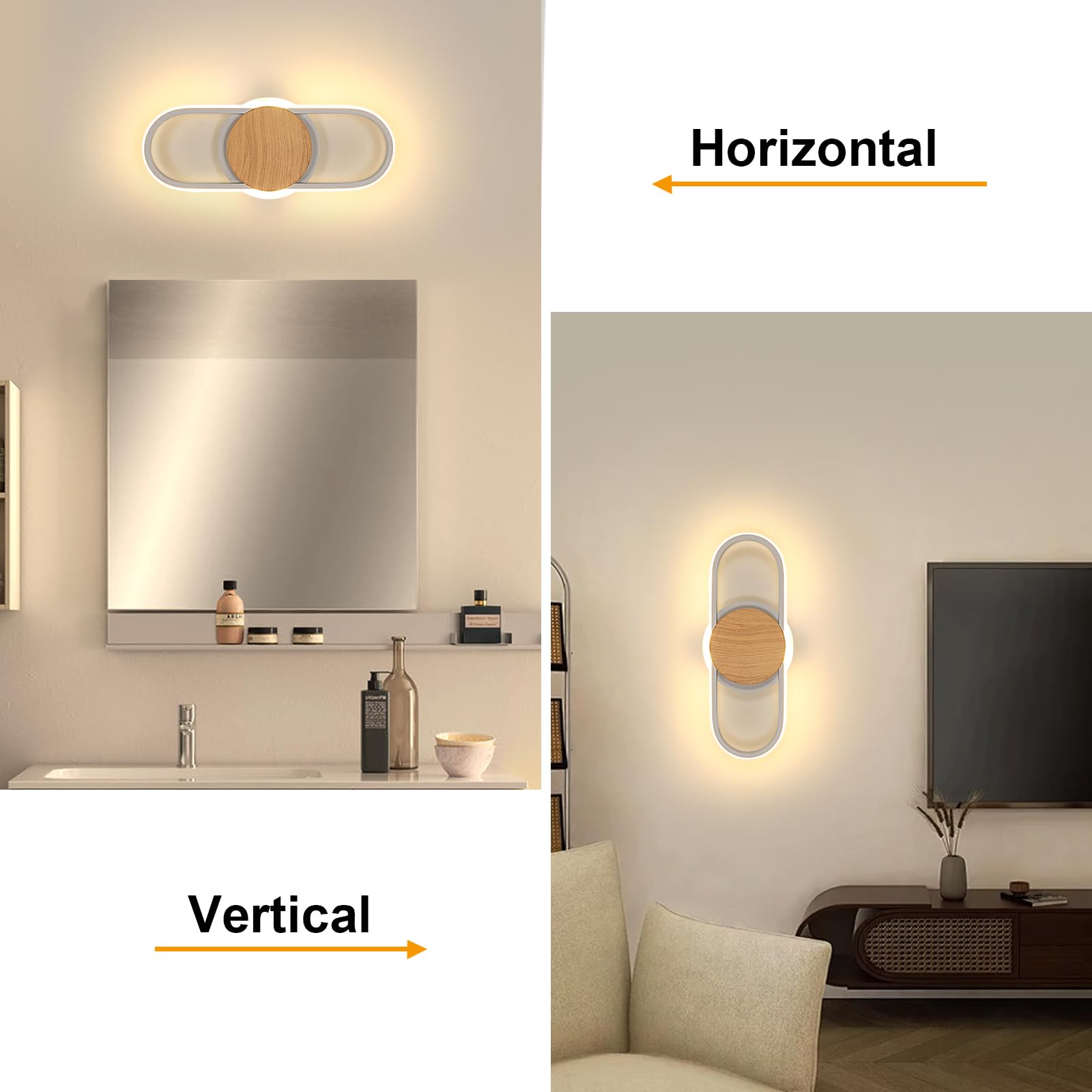 Applique LED Da Parete Goeco 20W - Luce Bianca Fredda 6500K, Design Moderno, Per Interni - Foto 8