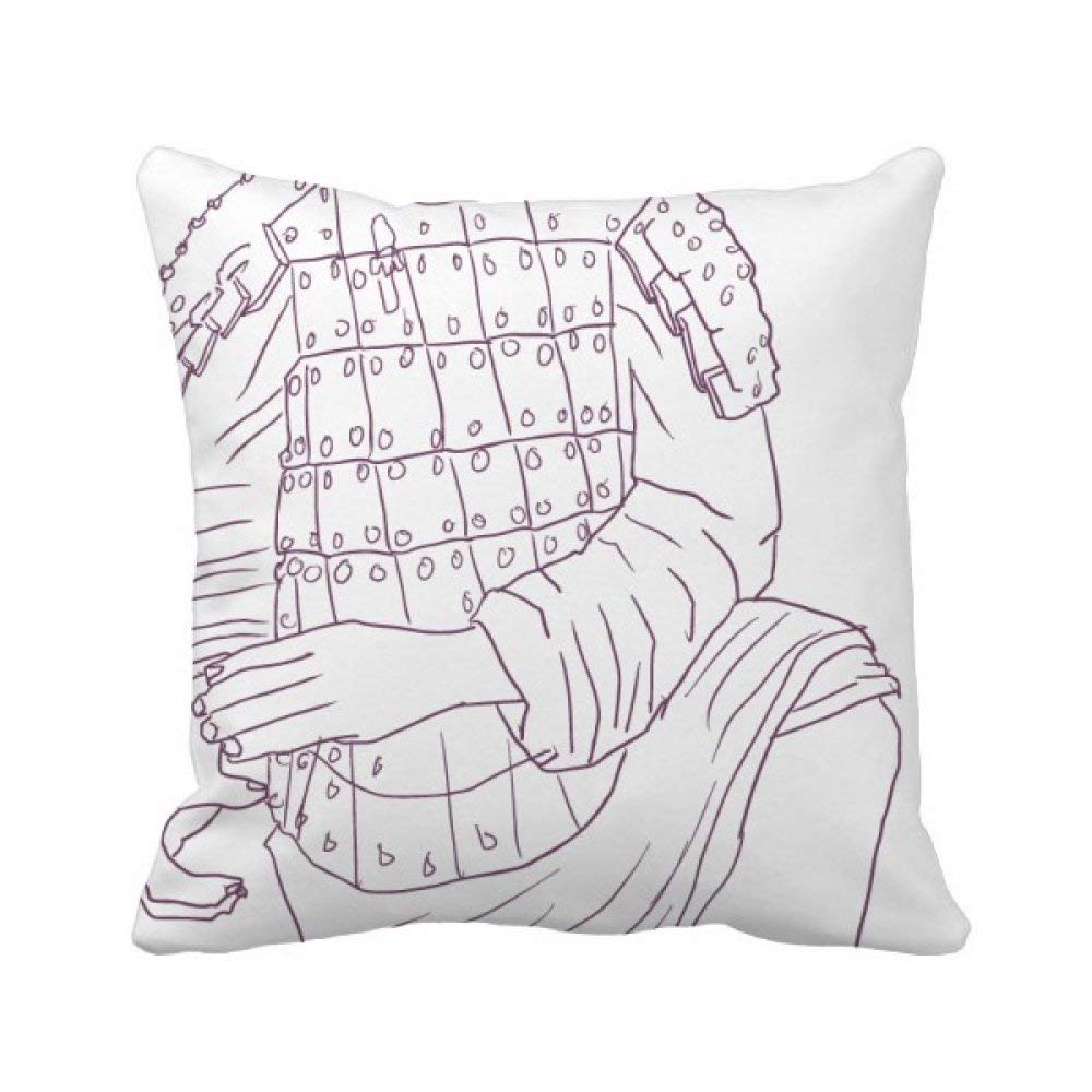 Coussin Terracotta Warrior 40x40cm idée cadeau déco insolite