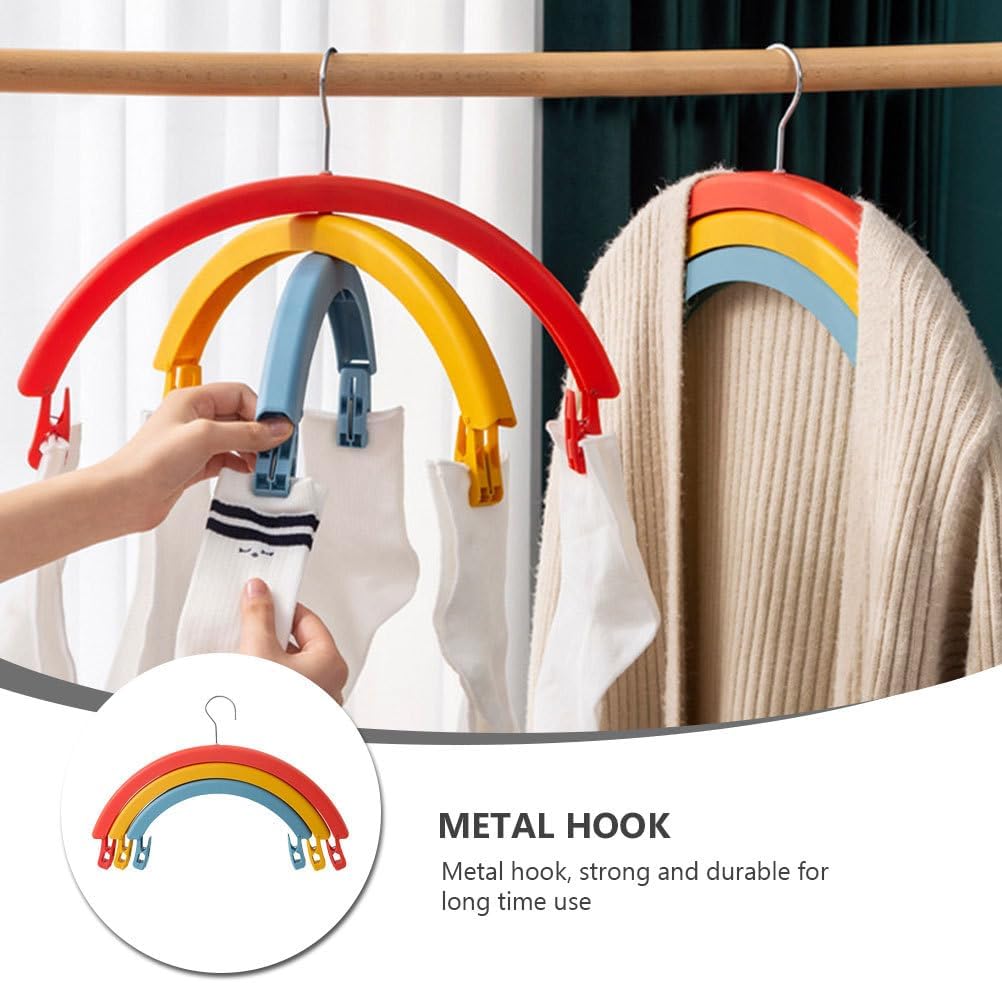 Cabilock Cute Hangers Multipurpose Clothes Drying Rack Rotating Pants Hanger Windproof Clamp