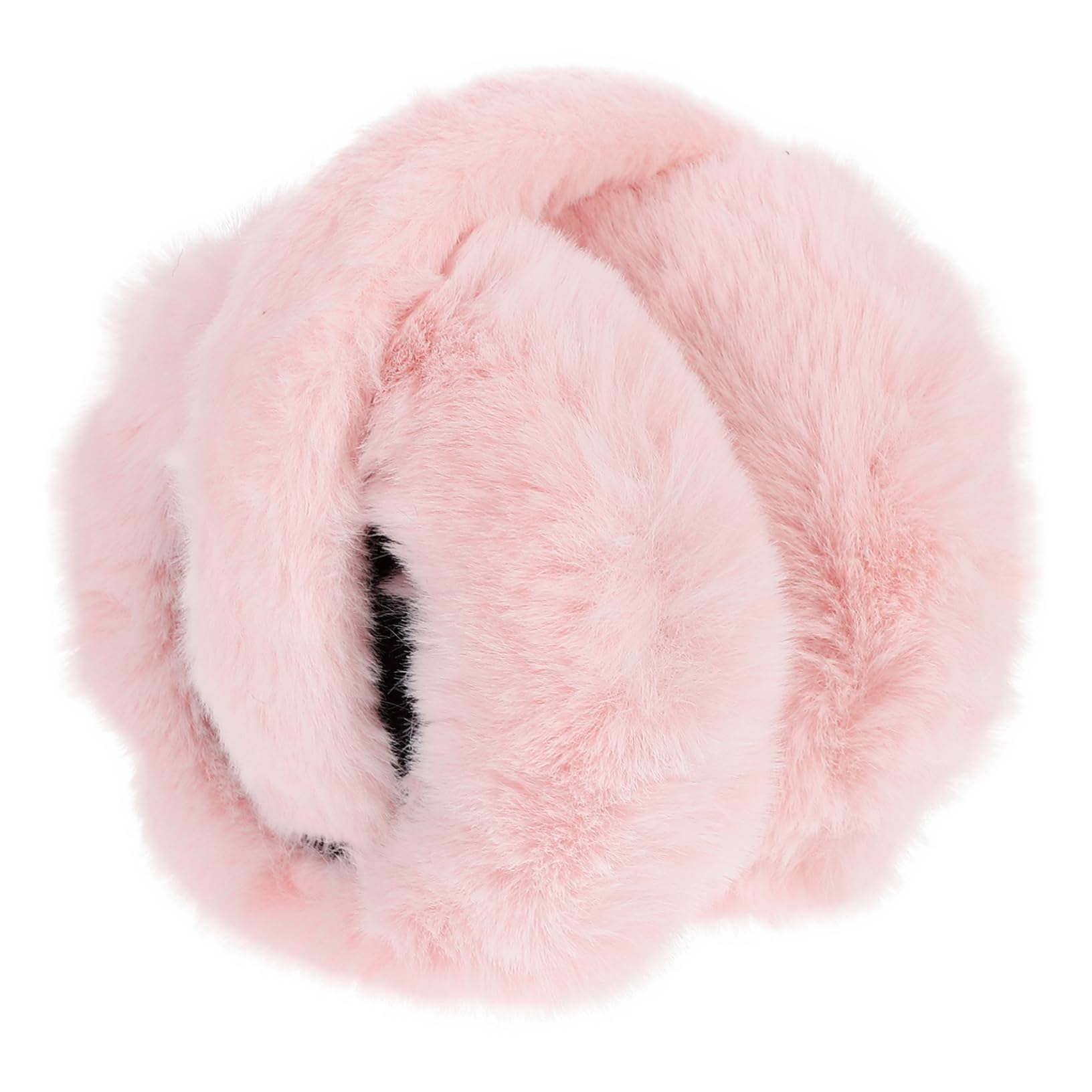 Healeved Black Fur Ear Muffs Women Winter Snow Earmuffs Plush Earmuffs for Cold Weather