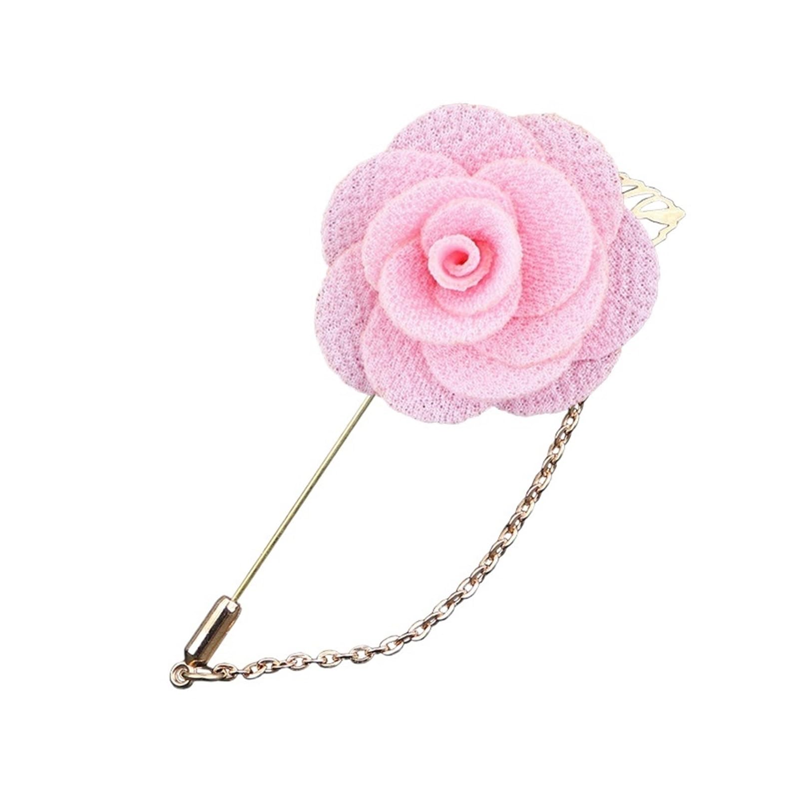 UJEDFHV Wedding Simulation Rose Corsage Wedding Boutonniere Groom Brooch Pins Buttonhole Groomsmen Corsage Artificial Rose Camellia Flower Pin Prom Party Accessories For Proms