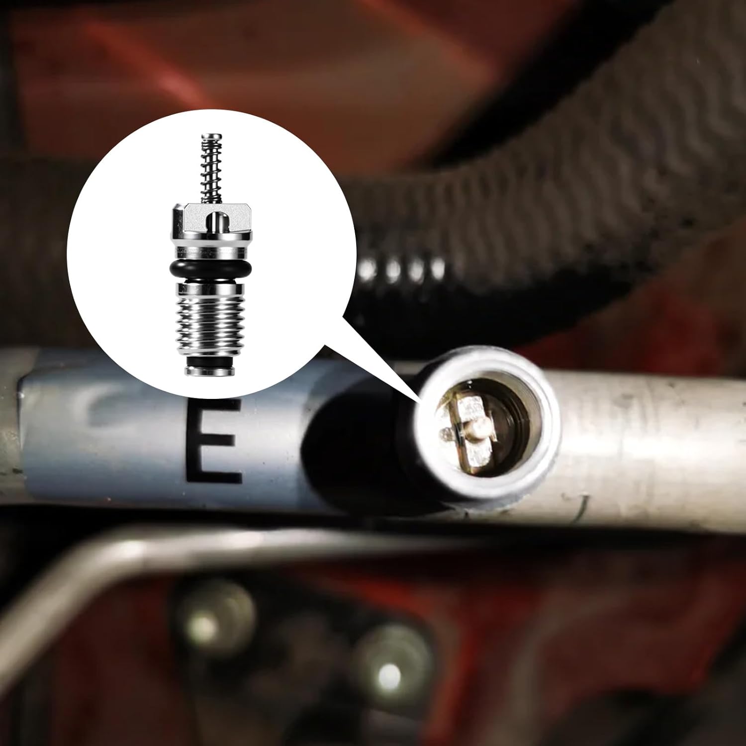 15pcs Air Conditioning Valve Core Kit, Refrigeration AC Valve Cores with Seals & Caps for R12 R134a Car HVAC AC System Repair Service Tools for Air Conditioning Line Maintenance