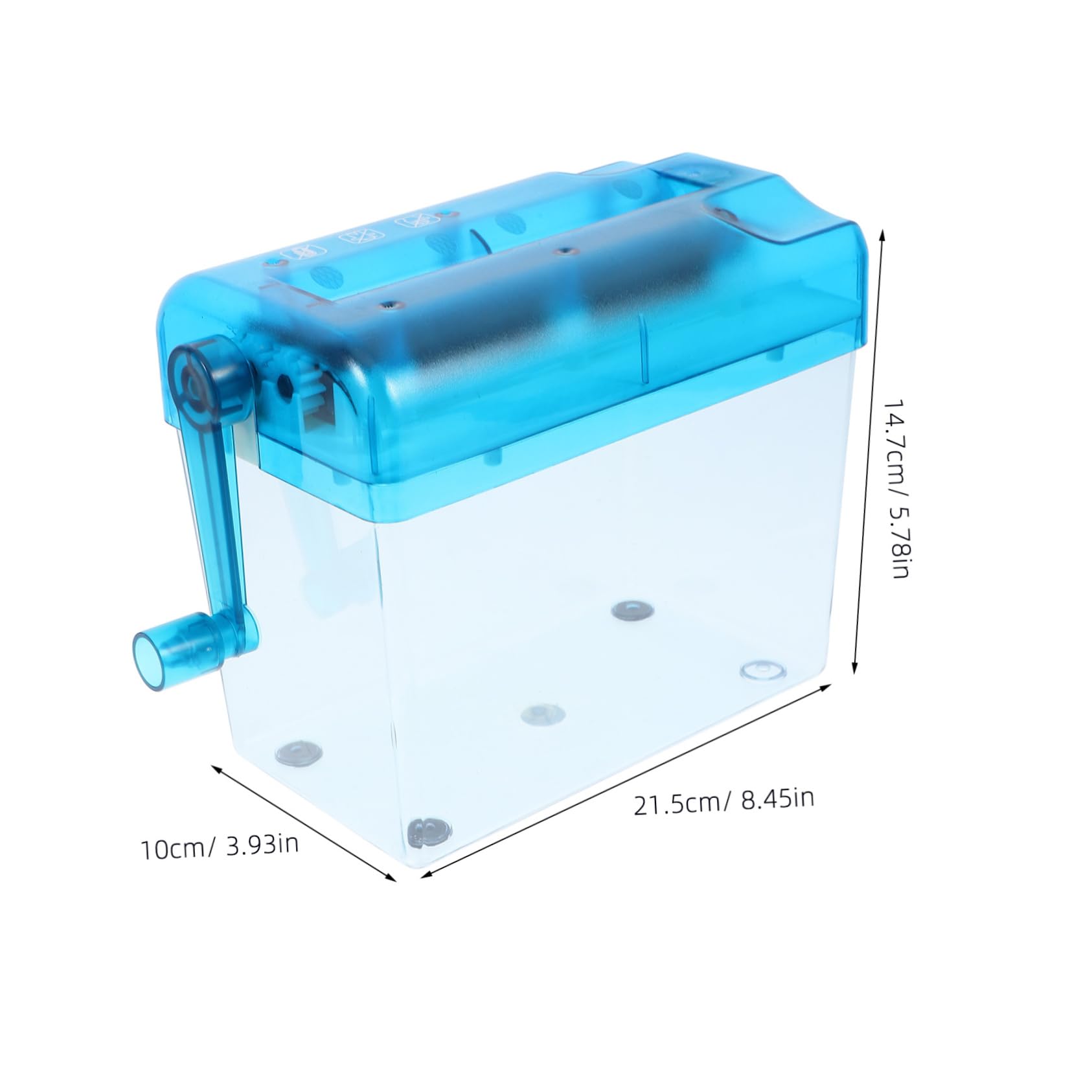 Distruggidocumenti Manuale Compatto Blu in Abs e Acciaio Inox