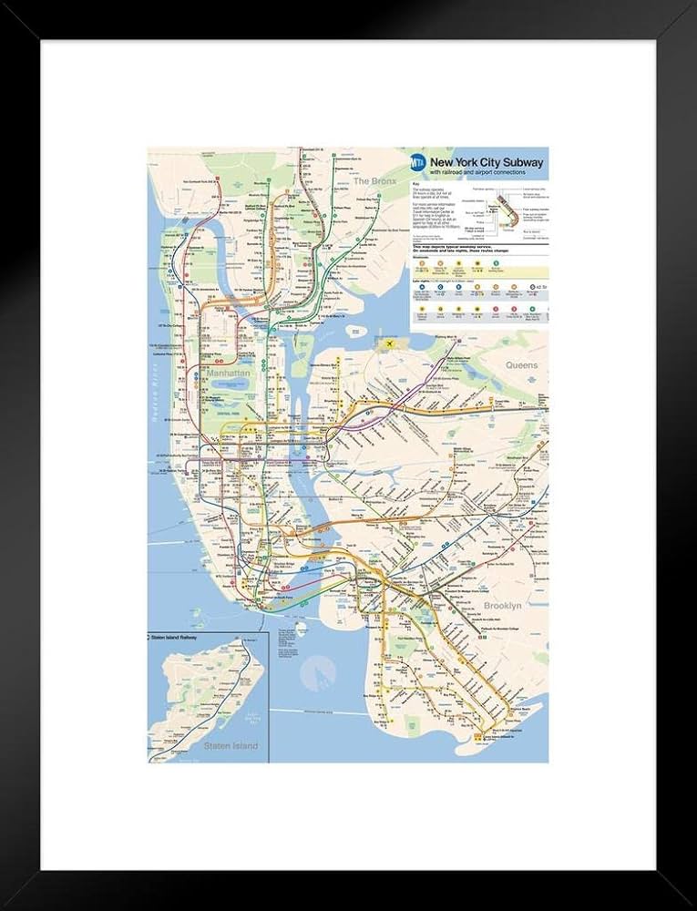 Amazon.co.jp: NYC 地下鉄地図ポスター ニューヨーク市公式MTA