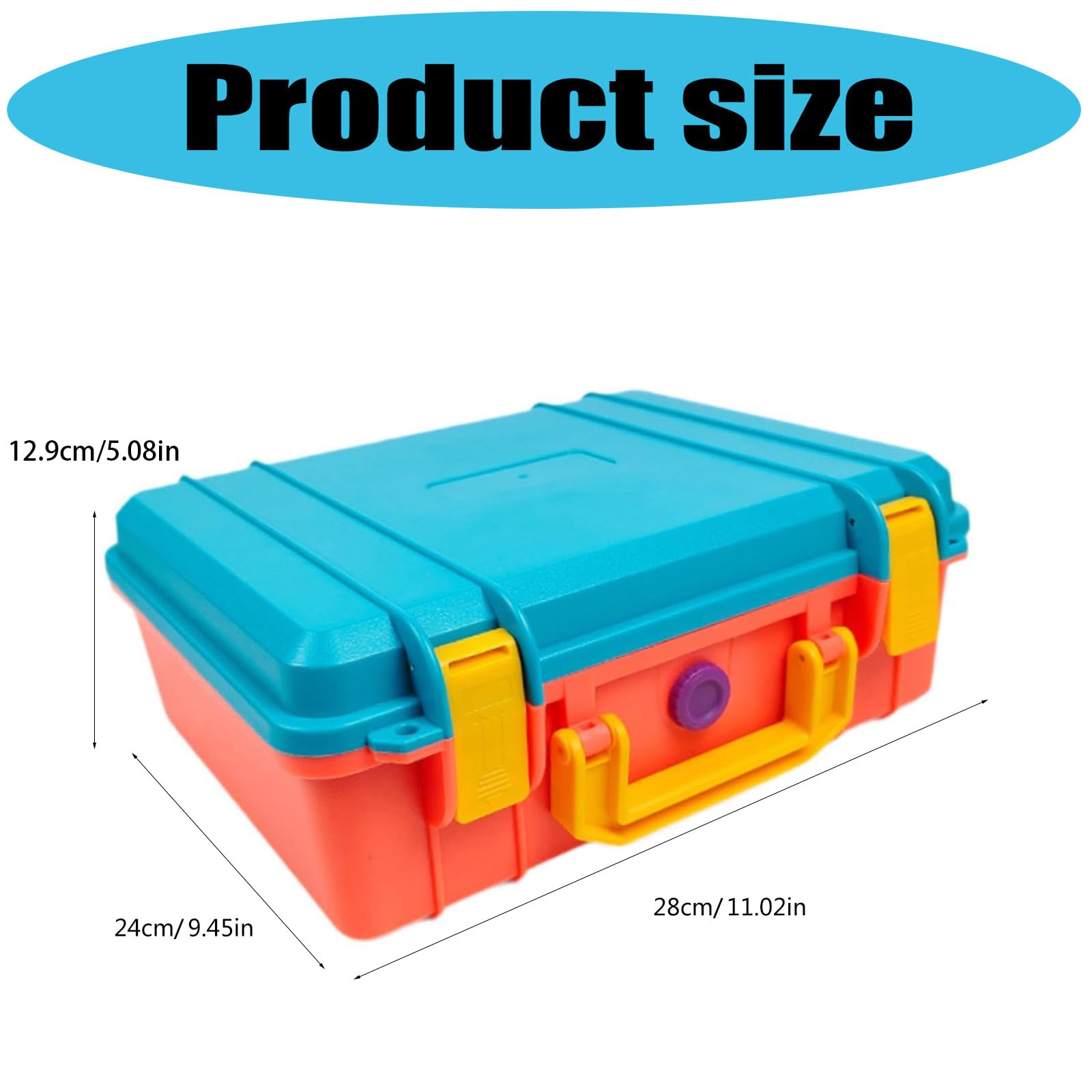 Caja de herramientas resistente al agua, resistente a los aplastamientos, caja de almacenamiento rígida para almacenamiento al aire libre y organización pesada