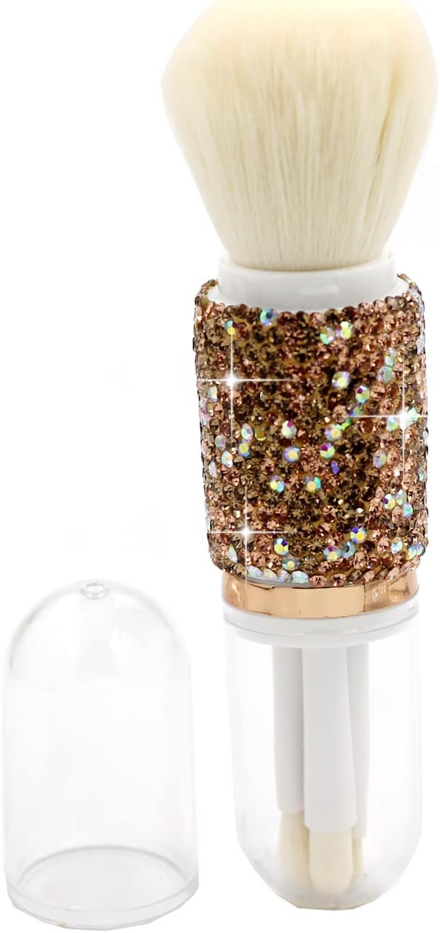 Bestbling Bling bling Rhinestones Mini Makeup Brush Set for Eyes and
