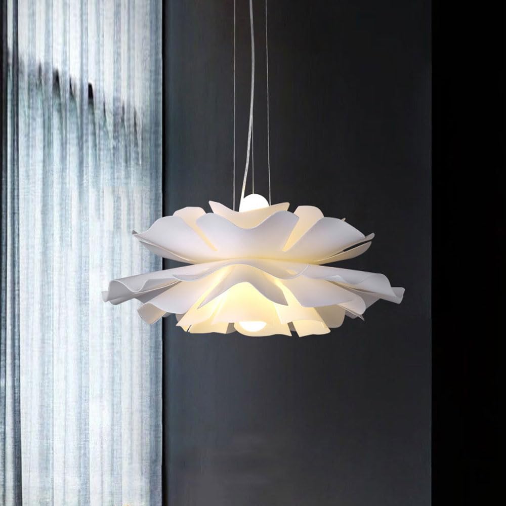 Lámpara colgante de acrílico con forma de flor para comedor y salón