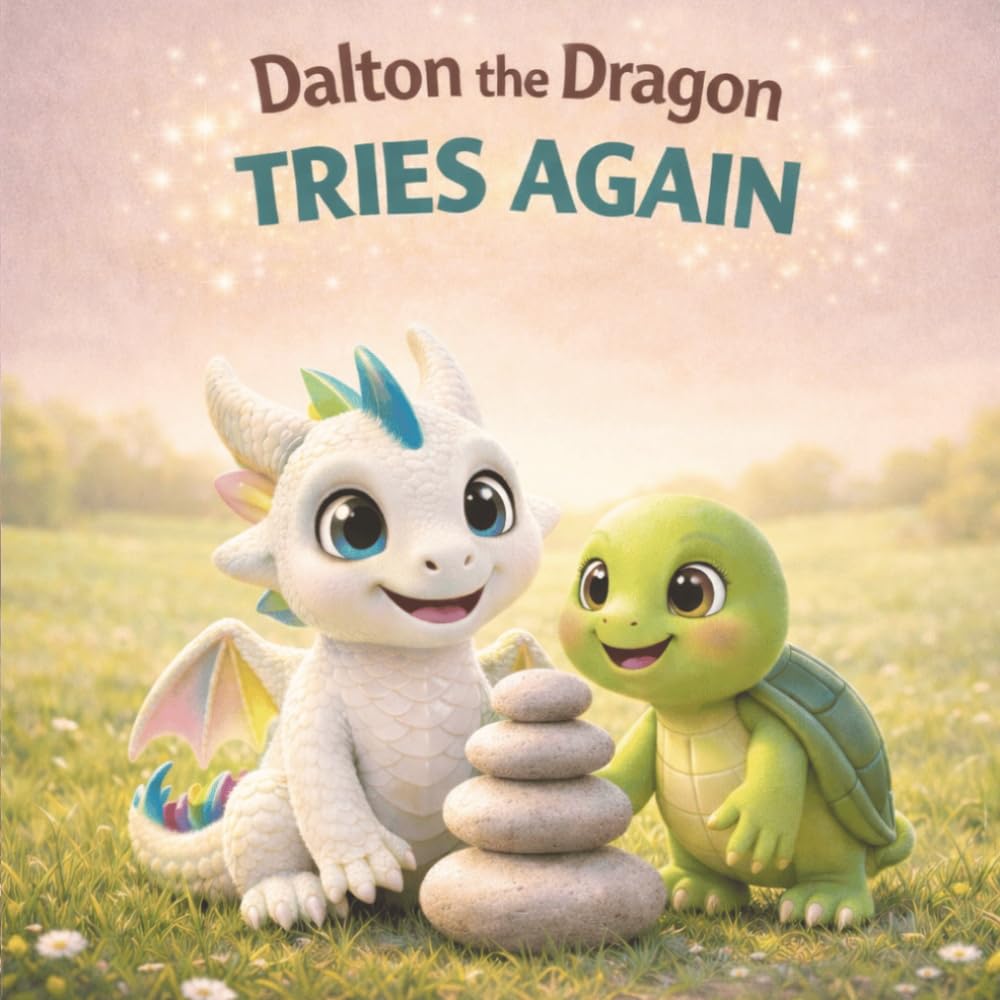 Dalton the Dragon Learns to Try Again: A Gentle Bedtime Story About Perseverance and Never Giving Up for Toddlers and Kids Ages 3–6