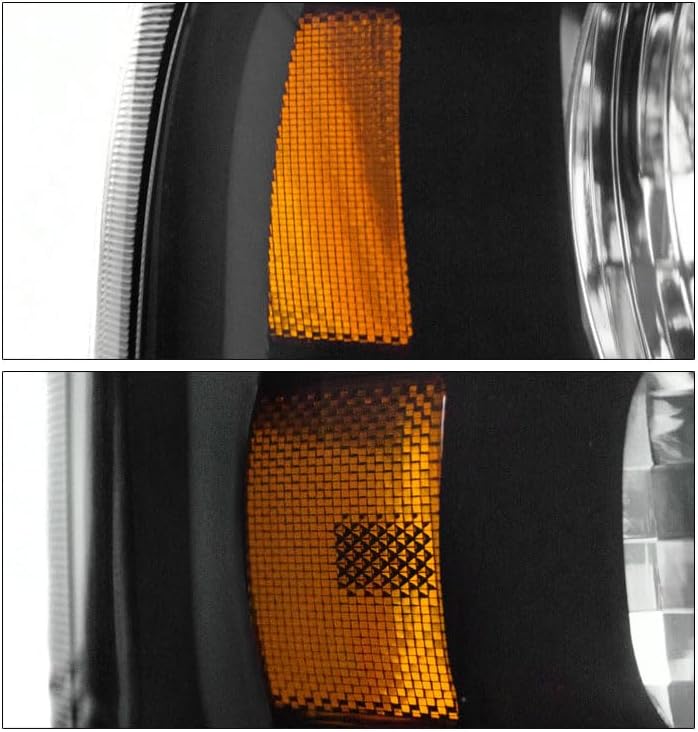 LED DRL Headlights Lamps Black Compatible with 1999-04 F-250 F-350 F-450 Super Duty/2000-04 Excursion