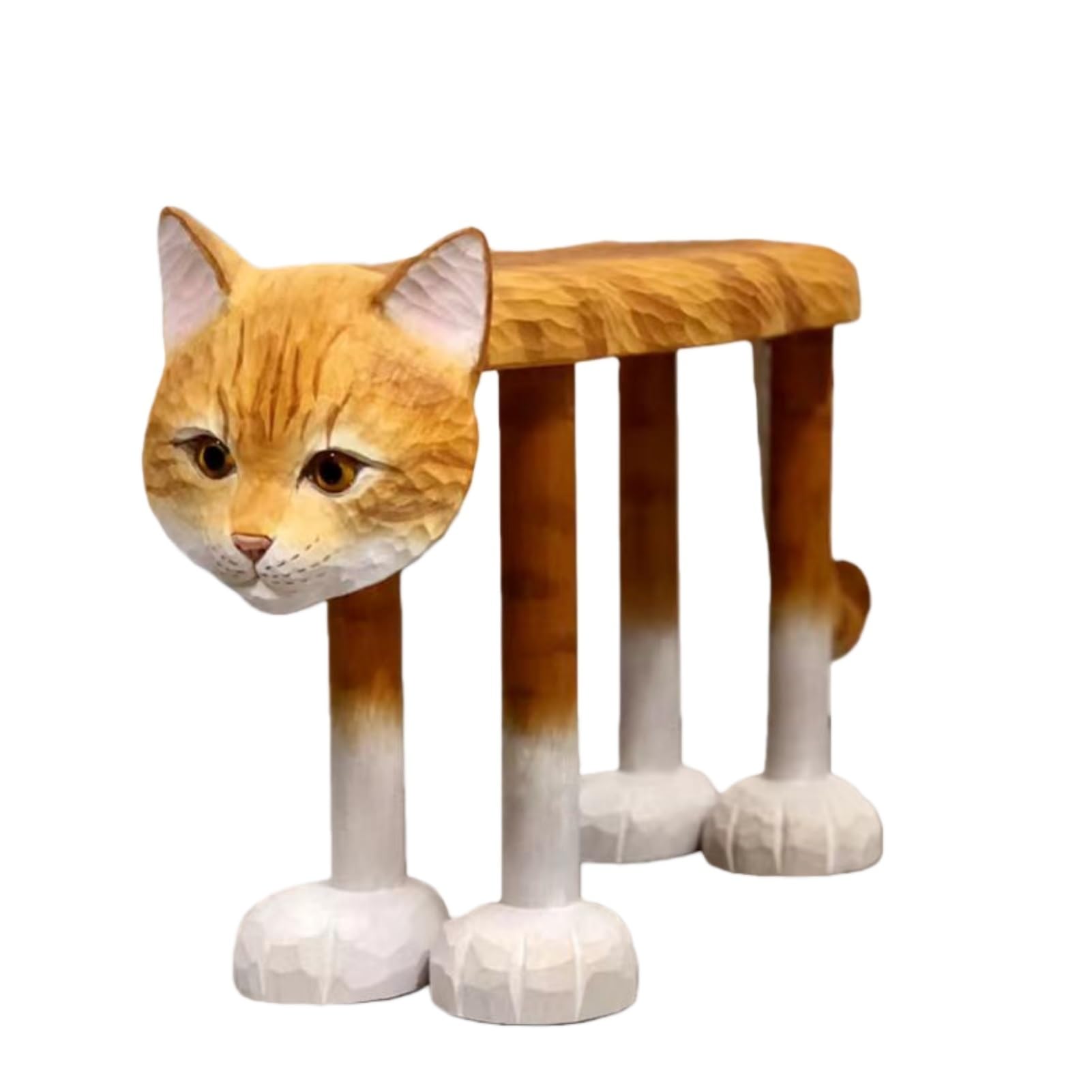 Various Animal Shaped Shoe Stools, Wooden Carvings, Cute Styles, Children's Step Stools, Home Decorations(Large)