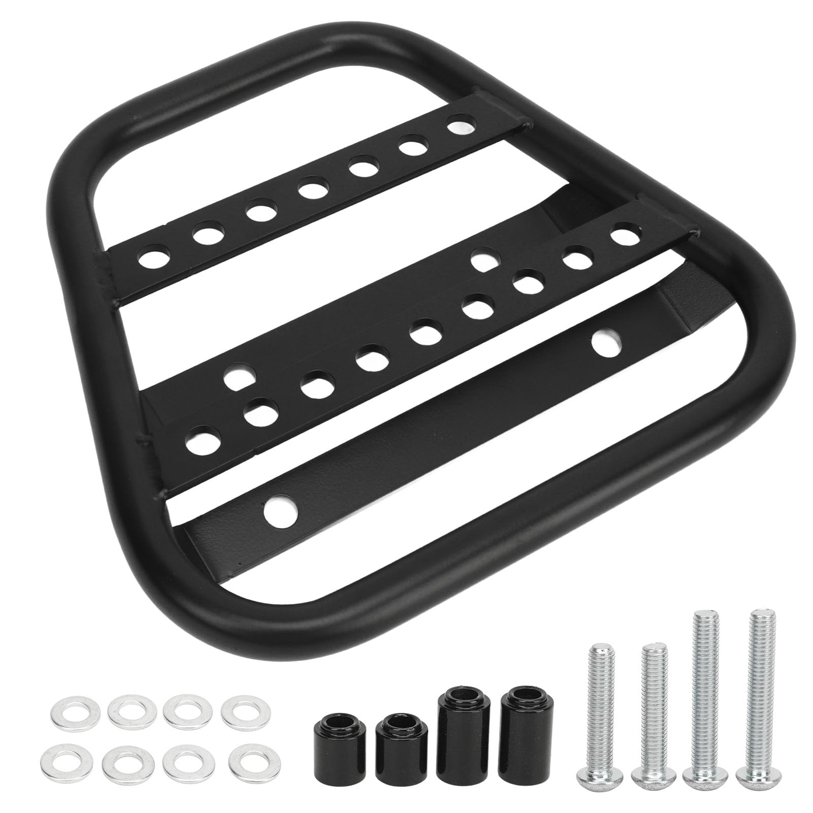 Porte-Bagages arrière Moto pour Street Scrambler 900 2016-2022, Tube en Fer de 16 mm, Porte-Bagages Robuste Finition Noir Mat, Espace de Rangement supplémentaire, capacit