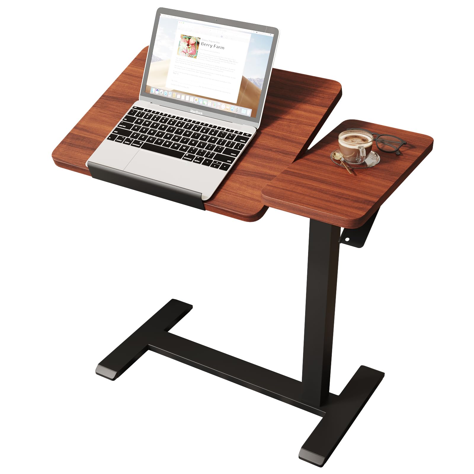 スタンディングデスク サイドテープル 68～101cm キャスター フック付き スタンディングデスク サイドテープル 68～101cm キャスター