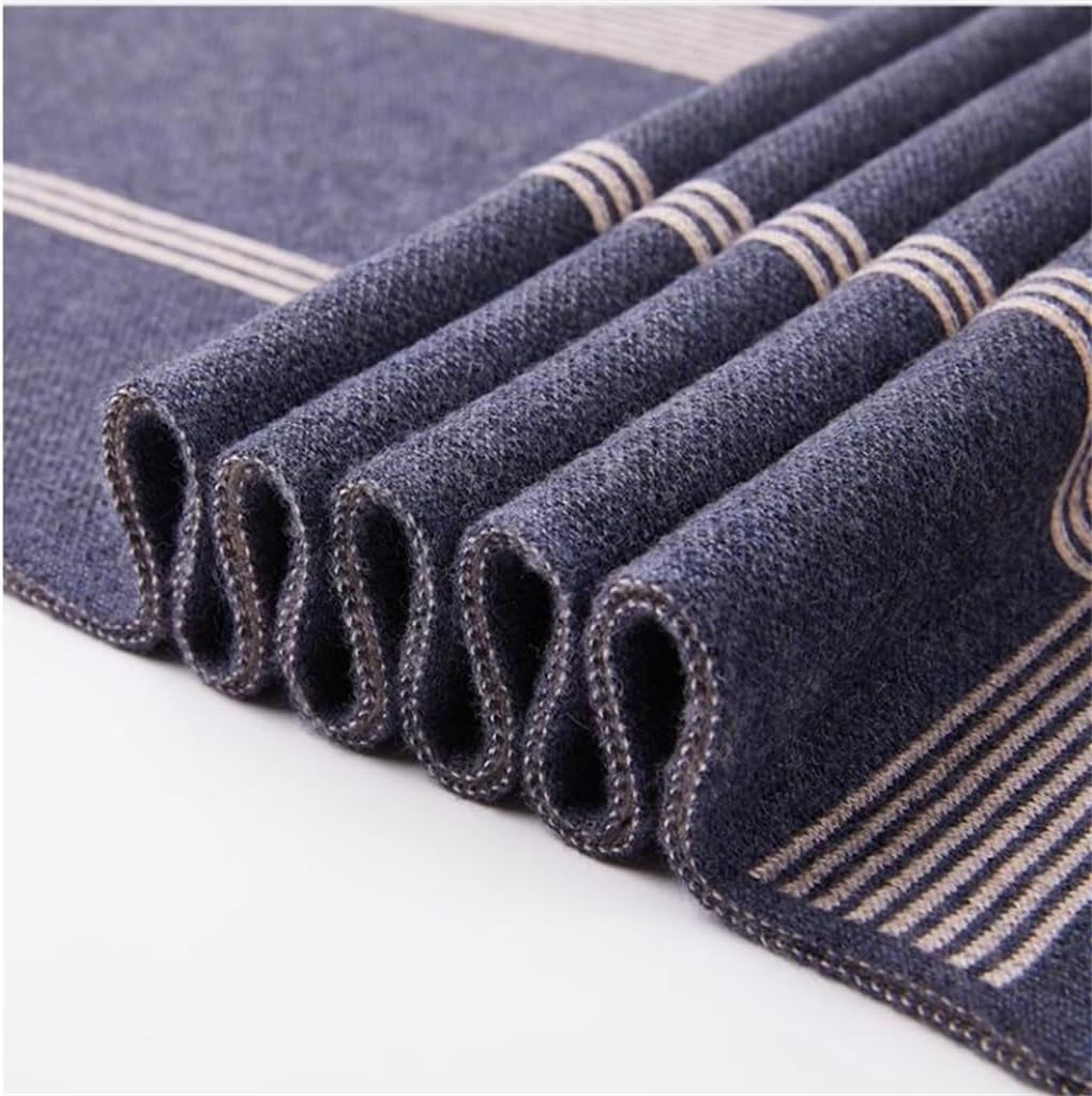Wool Scarf for Men's Winter Warmth, Versatile Knit Scarf for Men
