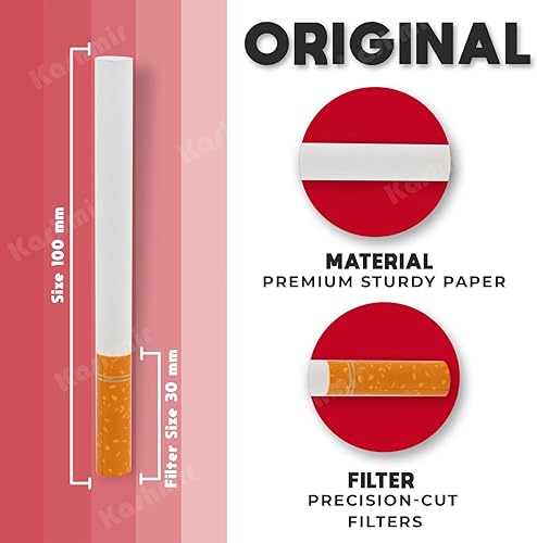 Miniatura 3 de Roxwell - Tubos para cigarrillos de los años 100 con filtros, sabor suave, 3.937 in, originales (1000 tubos - 5 cajas)