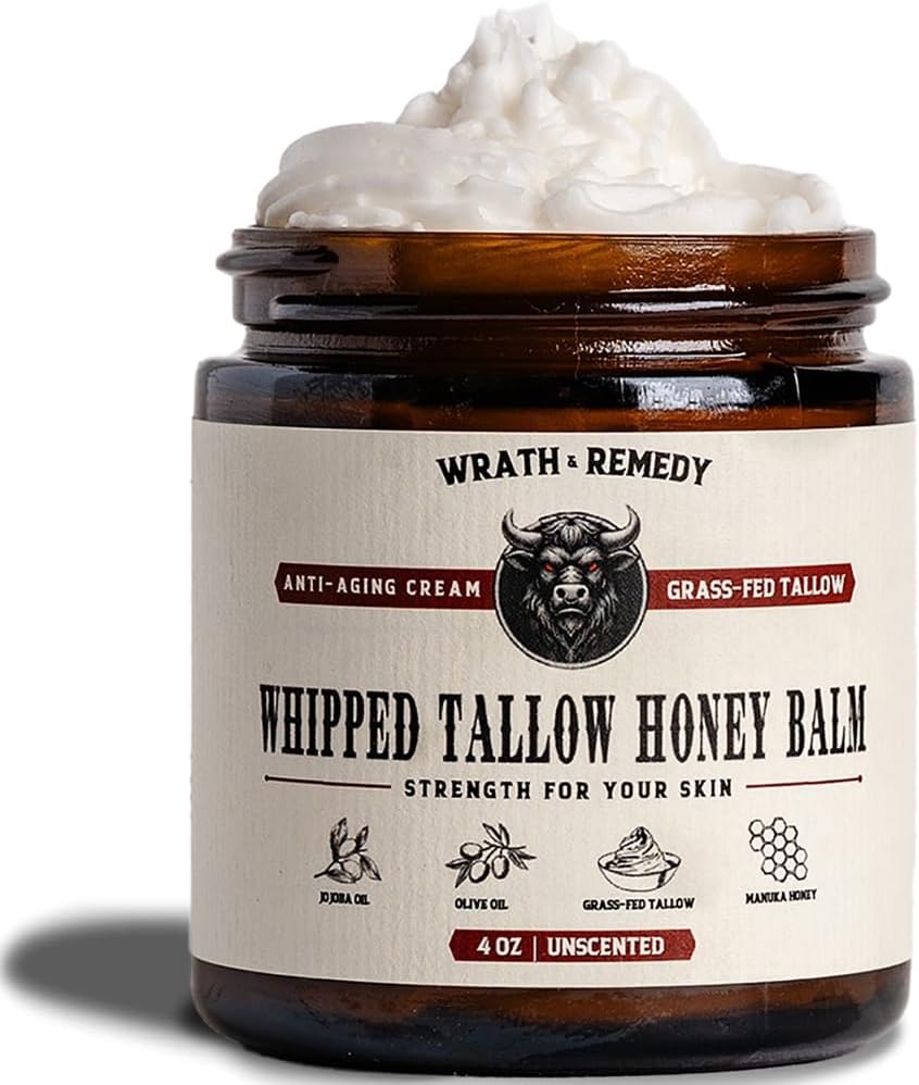 Whipped Tallow Balm - 100% Grass-Fed Beef Tallow, Pure Organic Moisturizer for Face & Body, Anti-Aging, Wrinkles, Fine Lines, Firming, Uneven Tone & Pigmentation - Handmade (2 Fl oz, Frankincense)