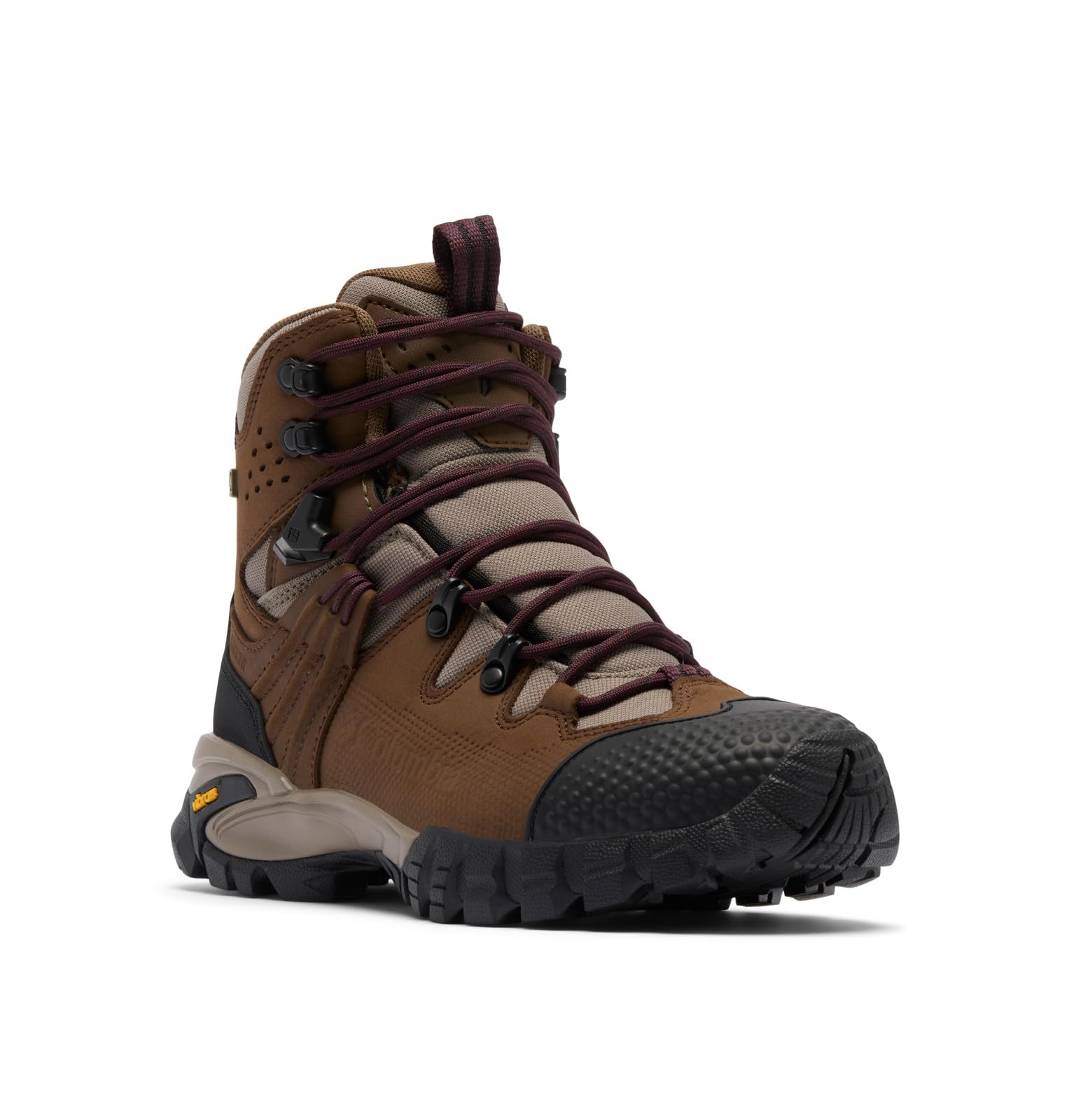 Columbia Womens Geoterra Outdry Leather Hiking Boot, Dark Brown/Moonvista, 6.5