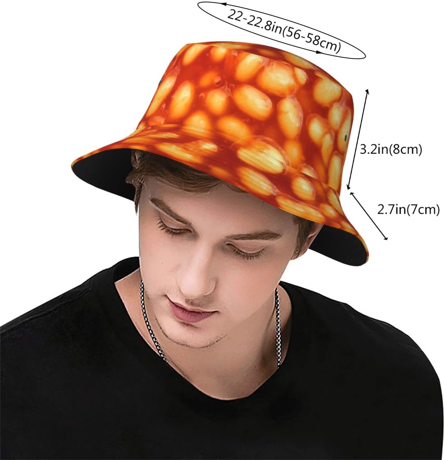 3D Funny Realistic Food Cheese Unisex Bucket Hat Summer Beach Sun Cap Packable Fisherman Hat - Image 3
