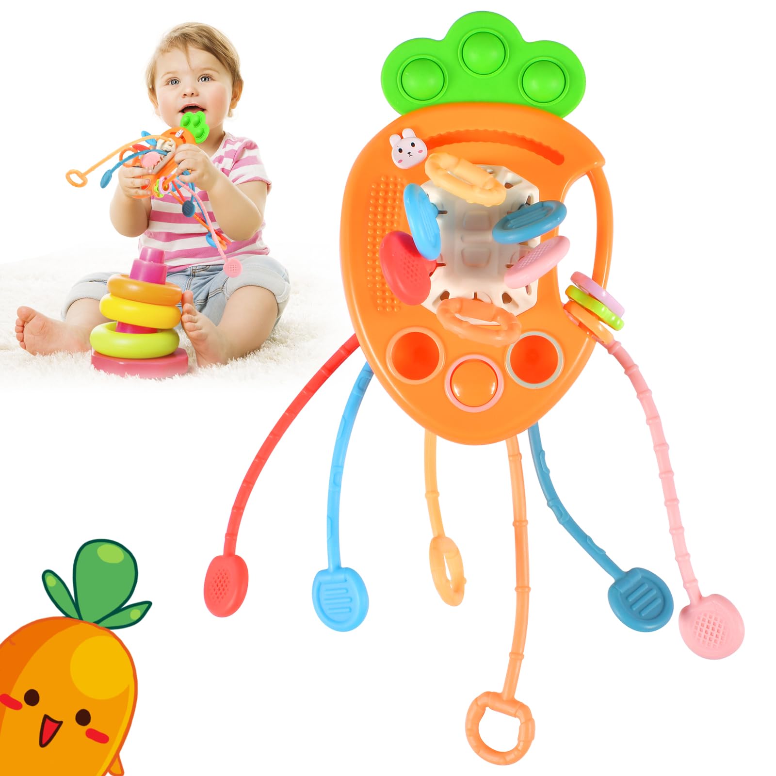 Auezona 5 en 1 Jouet Bébé 6 Mois Montessori, Vert Jouet Montessori | Jeux d' éveil Auezona 5 en 1 Jouet Bébé 6 Mois Montessori, Vert Jouet Montessori | Jeux d' éveil