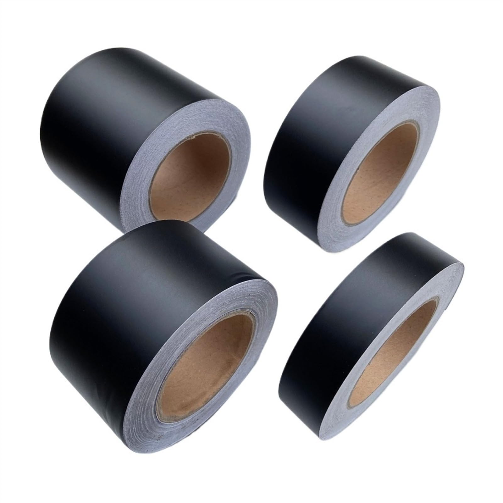 Auto Schutz Carbon Folie, 3/5/7/10CM Matte Black Vinyl Streifen Wrap Film USO apto para Fenster Trim USO apto para Auto Tür Säule haube Dach 4 stücke(10X1000 cm)