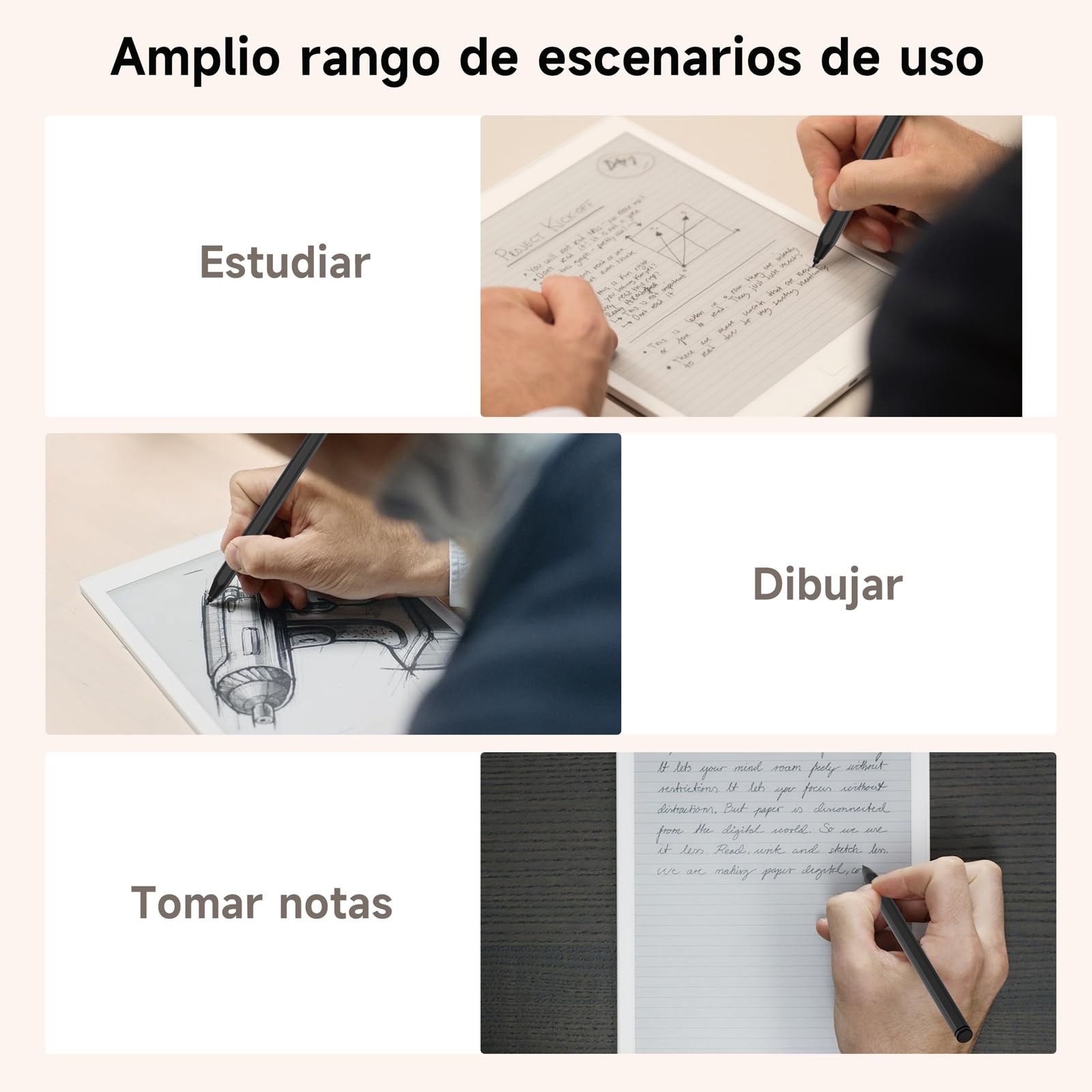 Lápiz Compatible Remarkable 2, Lápiz Capacitivo EMR con Borrador, Nivel de Presión 4096, Rechazo de Palma y Sensible a la Inclinación, Stylus Digital Compatible con Remarkable 2/1/Kindle Scribe