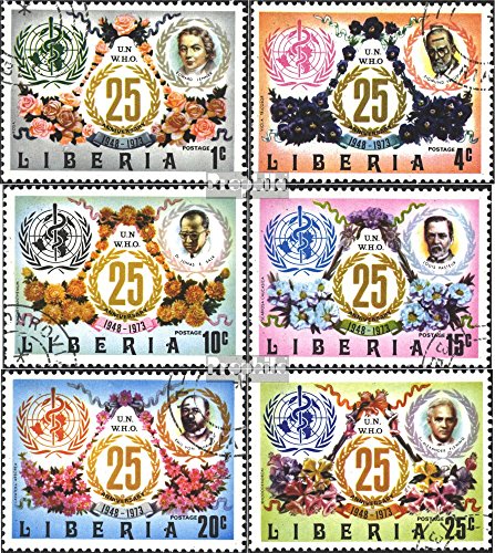 Prophila Collection Liberia 882-887 (Completa Edizione) 1973 25 Anni Chi (Francobolli per i Collezionisti) Salute
