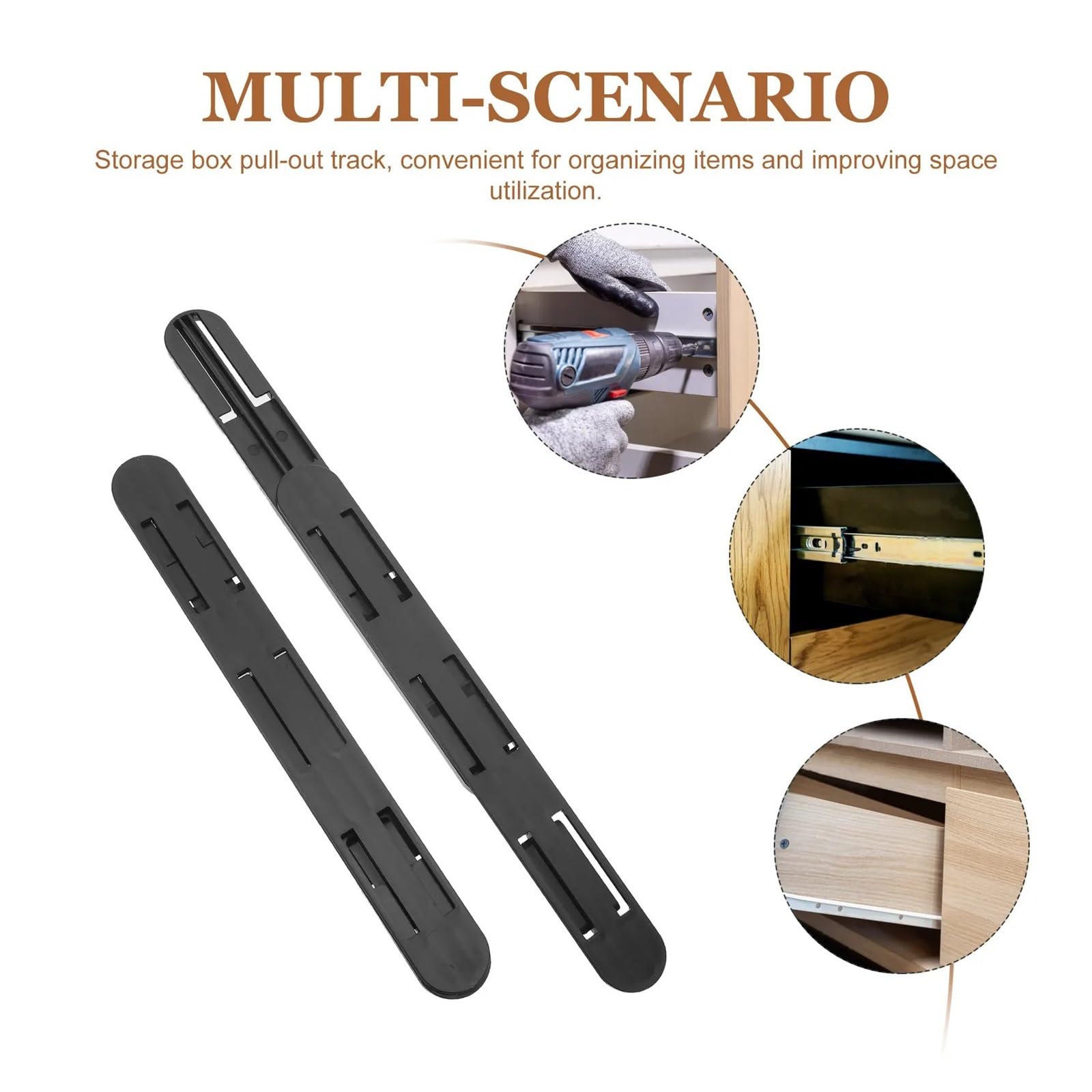 Guide per cassetti con cuscinetti a sfera montati Binario Di Ricambio Silenzioso Guide Cassetti Da 4 Pezzi For Cucina Camera Letto