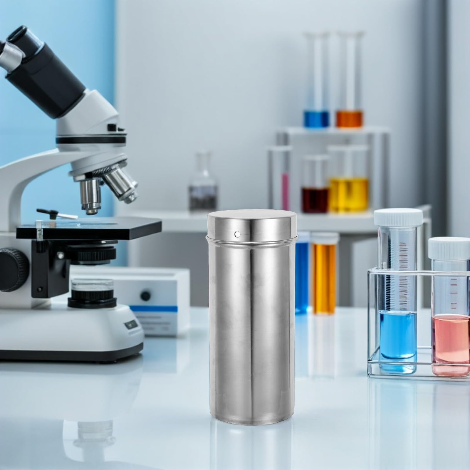 Cabilock Edelstahl Petrischale mit Deckel Luftdicht und Isolierend für Laborbedarf Einfache Reinigung und Silberne Aufbewahrungsdose für Kulturschalen