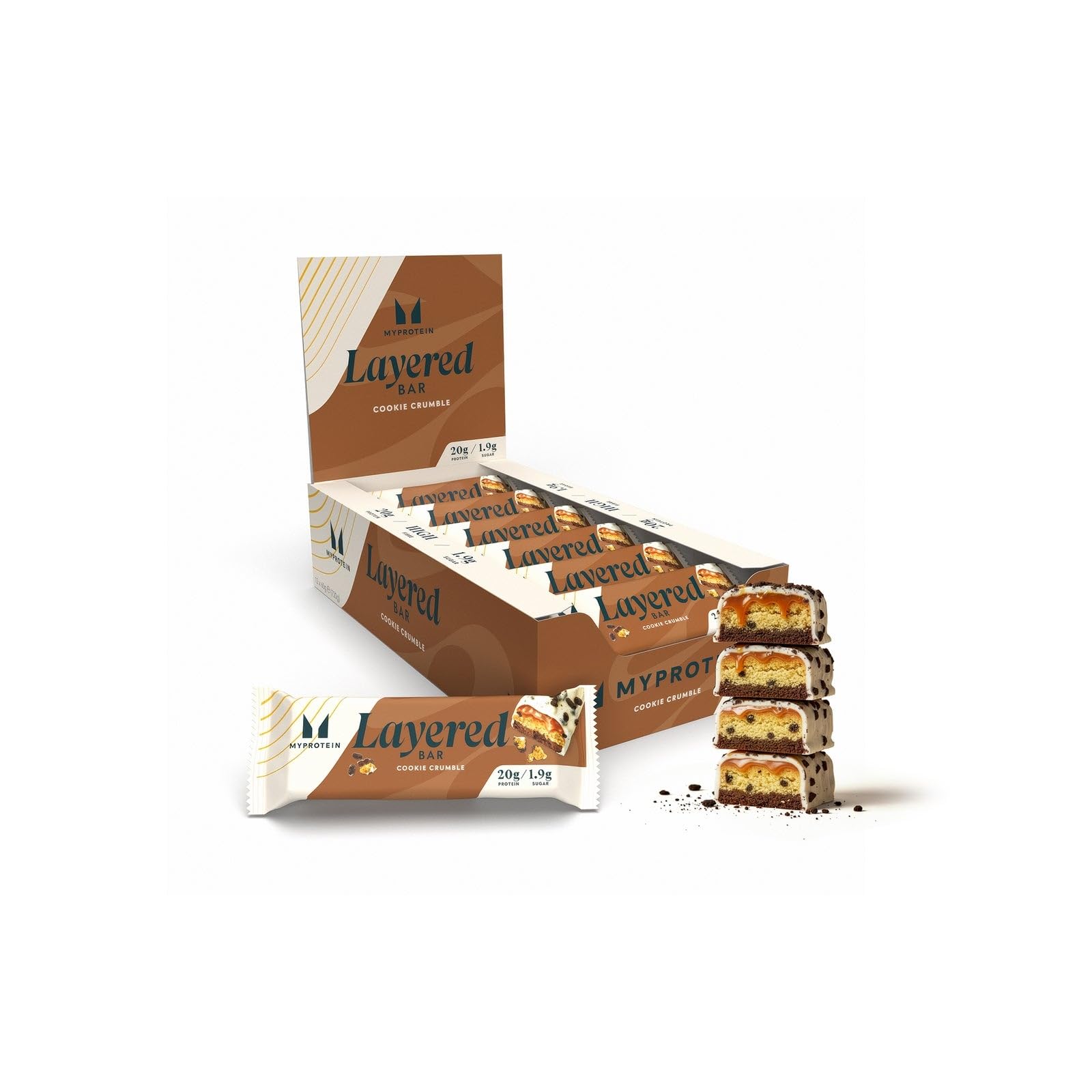 Myprotein Layered Protein Bar - Cookie Crunch - 12 x 60g