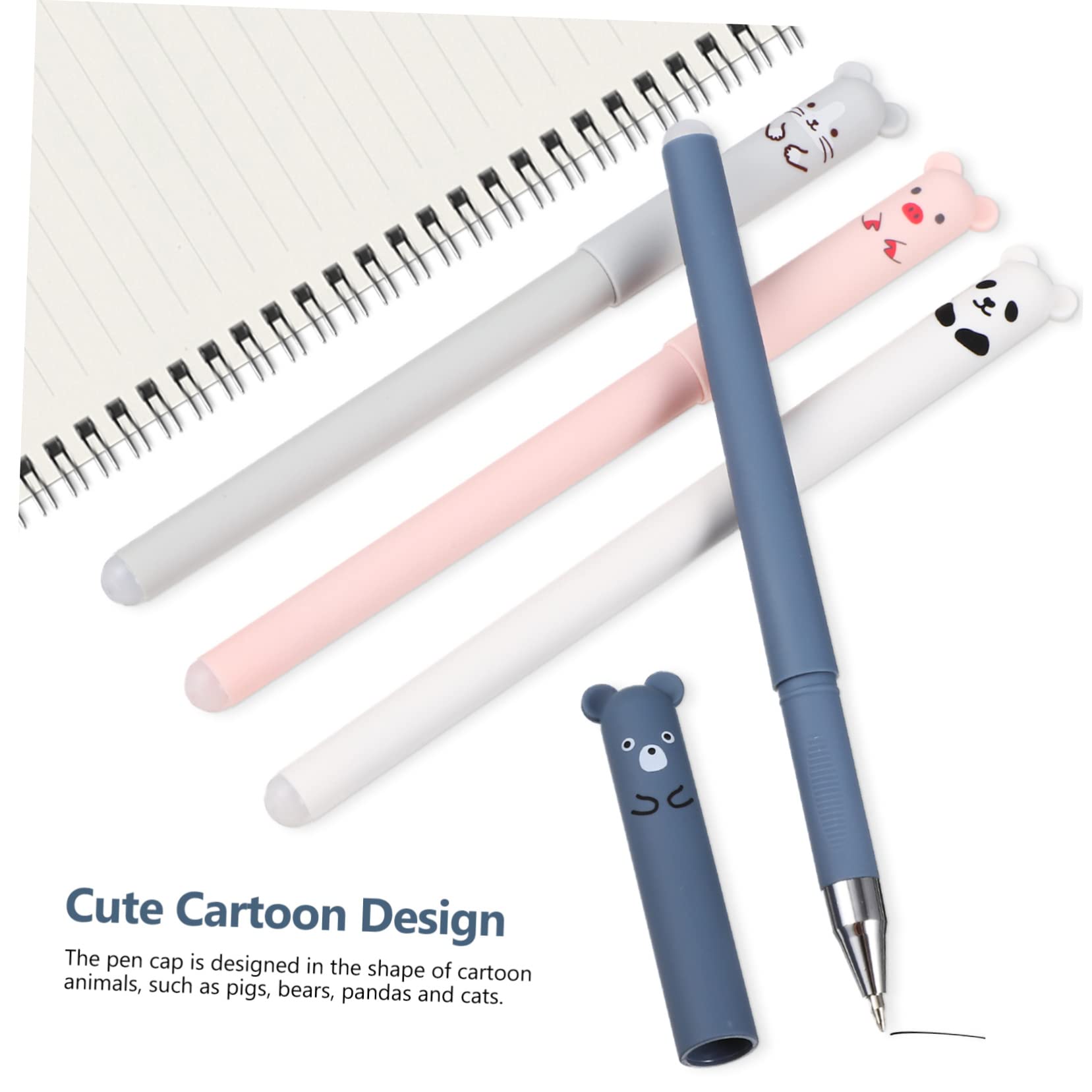 NUOBESTY 5 Ensembles Stylo À Bille Effaçable Stylos De Signature Créatifs Stylos Créatifs Effaçables Pour L'école Gomme Magnétique Pour Tableau Marqueurs Plastique 8 Pièces * 5