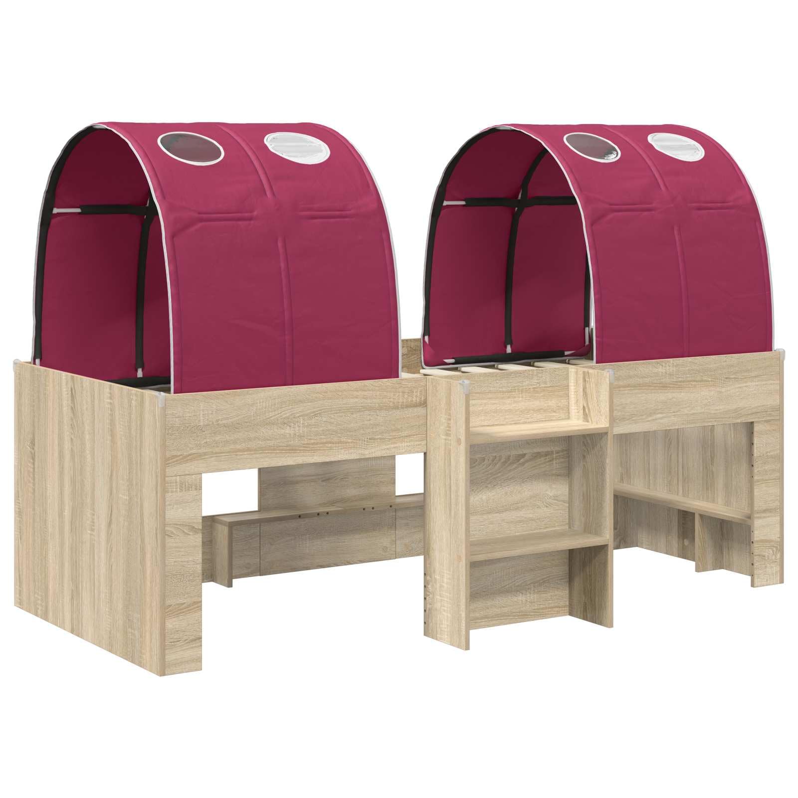 Madera resistente con túneles de poliéster habitación infantil Roble Sonoma
