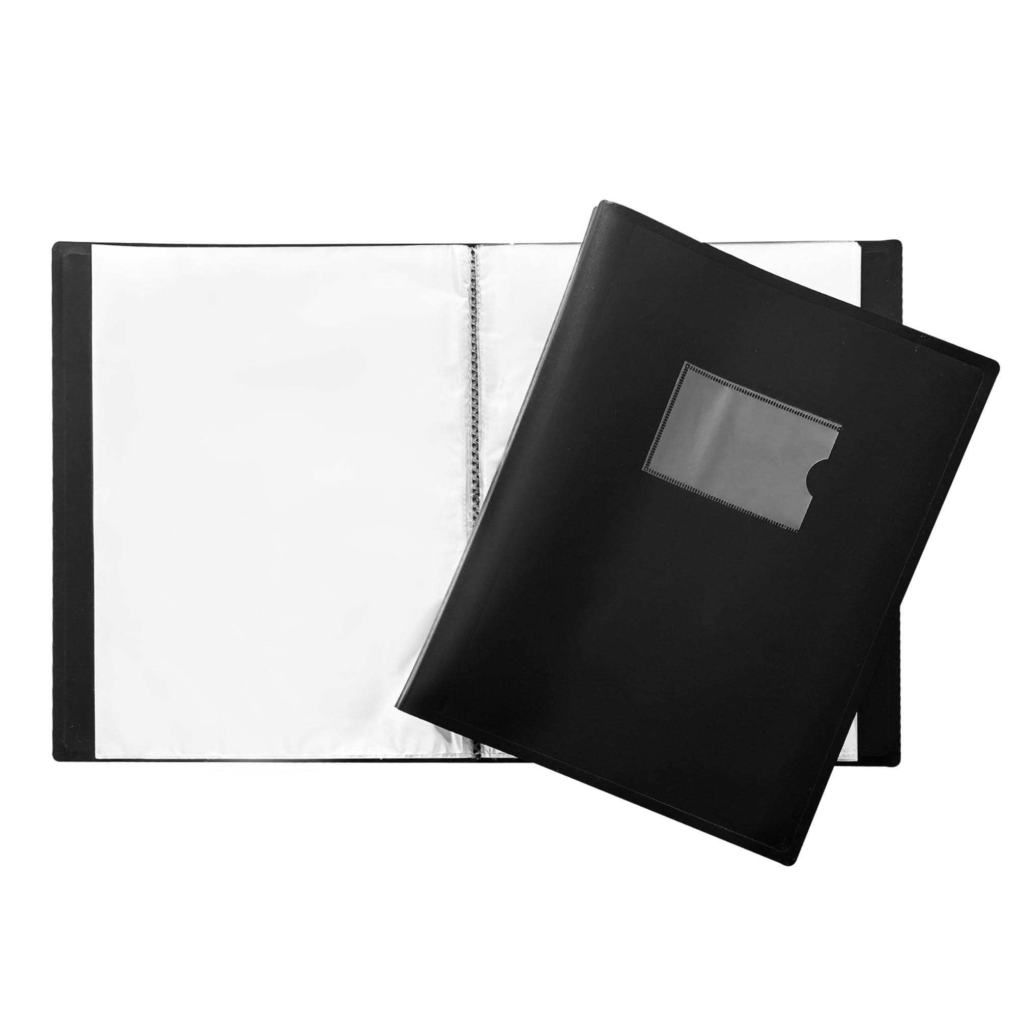 Janrax A4 Black Flexible Cover 100 Pocket Display Book - Presentation Folder