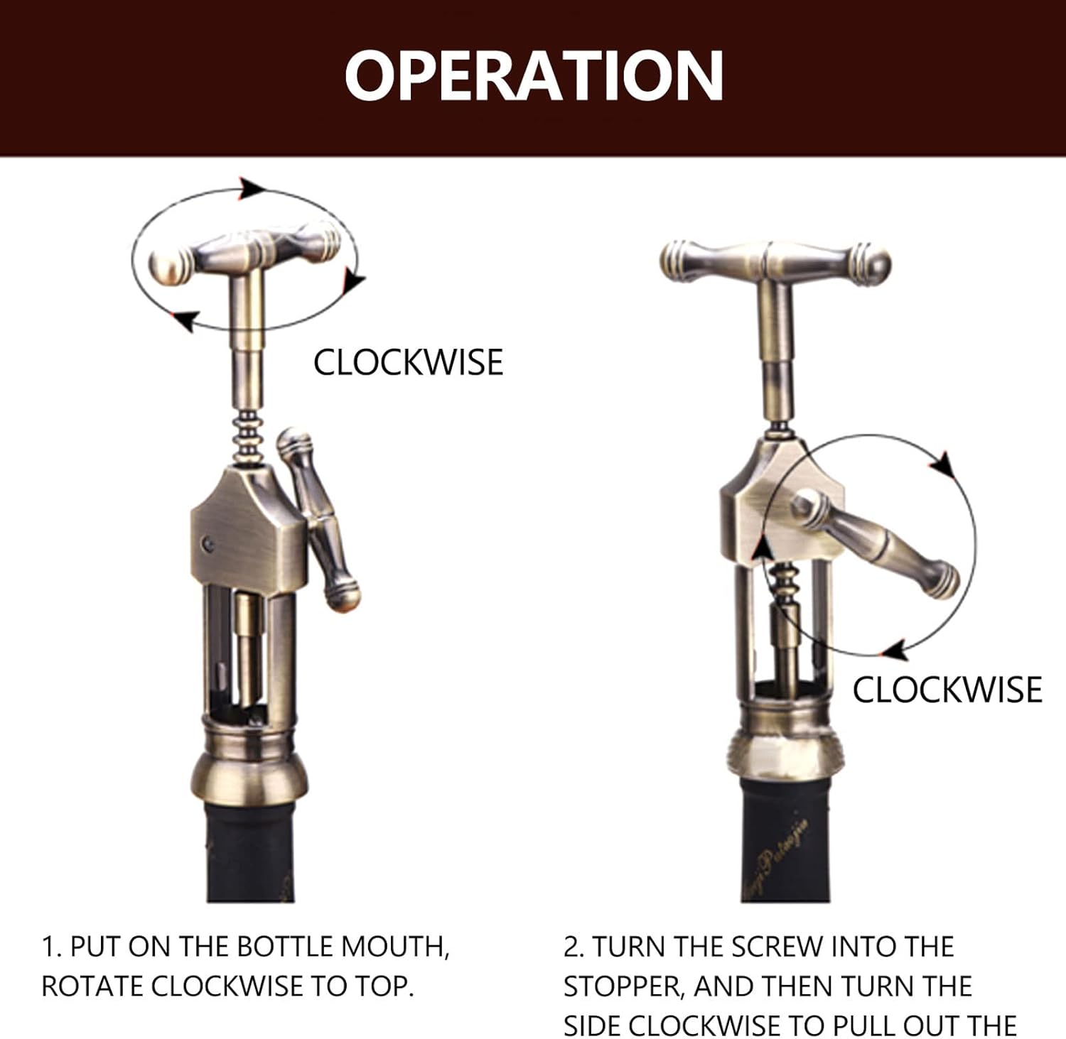 Corkscrew Bottle Opener with Cork Remover, Wine Bottle Opener Stainless Steel Wing Corkscrew, Multipurpose Wine Beer Bottle Opener, Used in Kitchen, Restaurant and Bars
