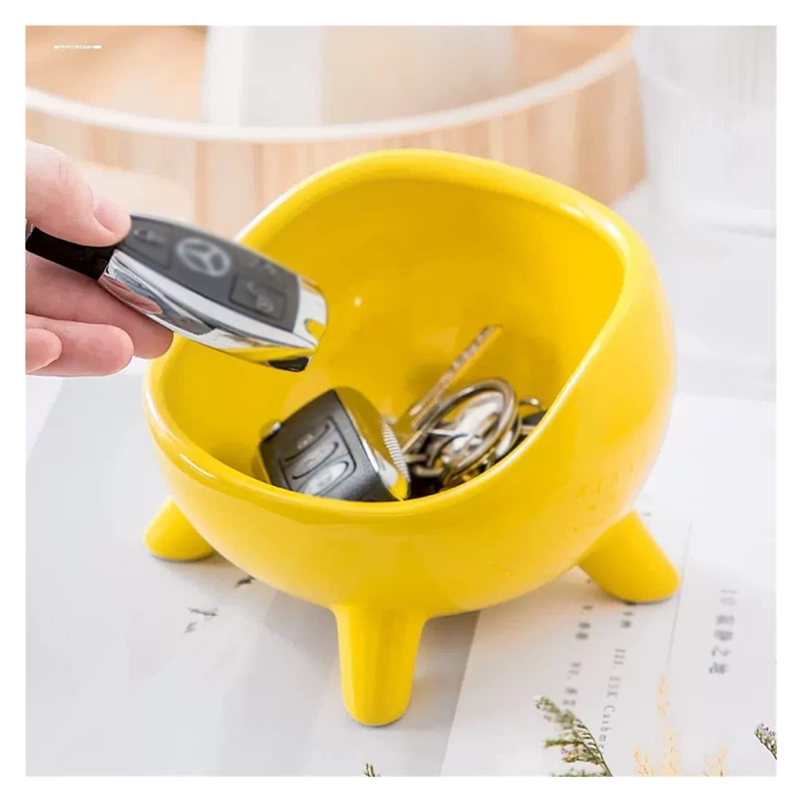 Ciotola Portaoggetti Design Figura Dorata Per Ingresso, Soggiorno E Vassoi Decorativi – Stile A