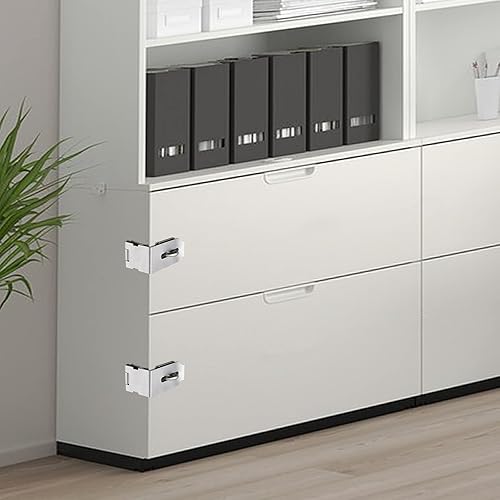 Miniatura 8 de Hasp Latch - Paquete de 2 cerraduras de acero inoxidable 304 sólido de 90 grados, cerradura de cajón de escritorio, cerradura de seguridad segura