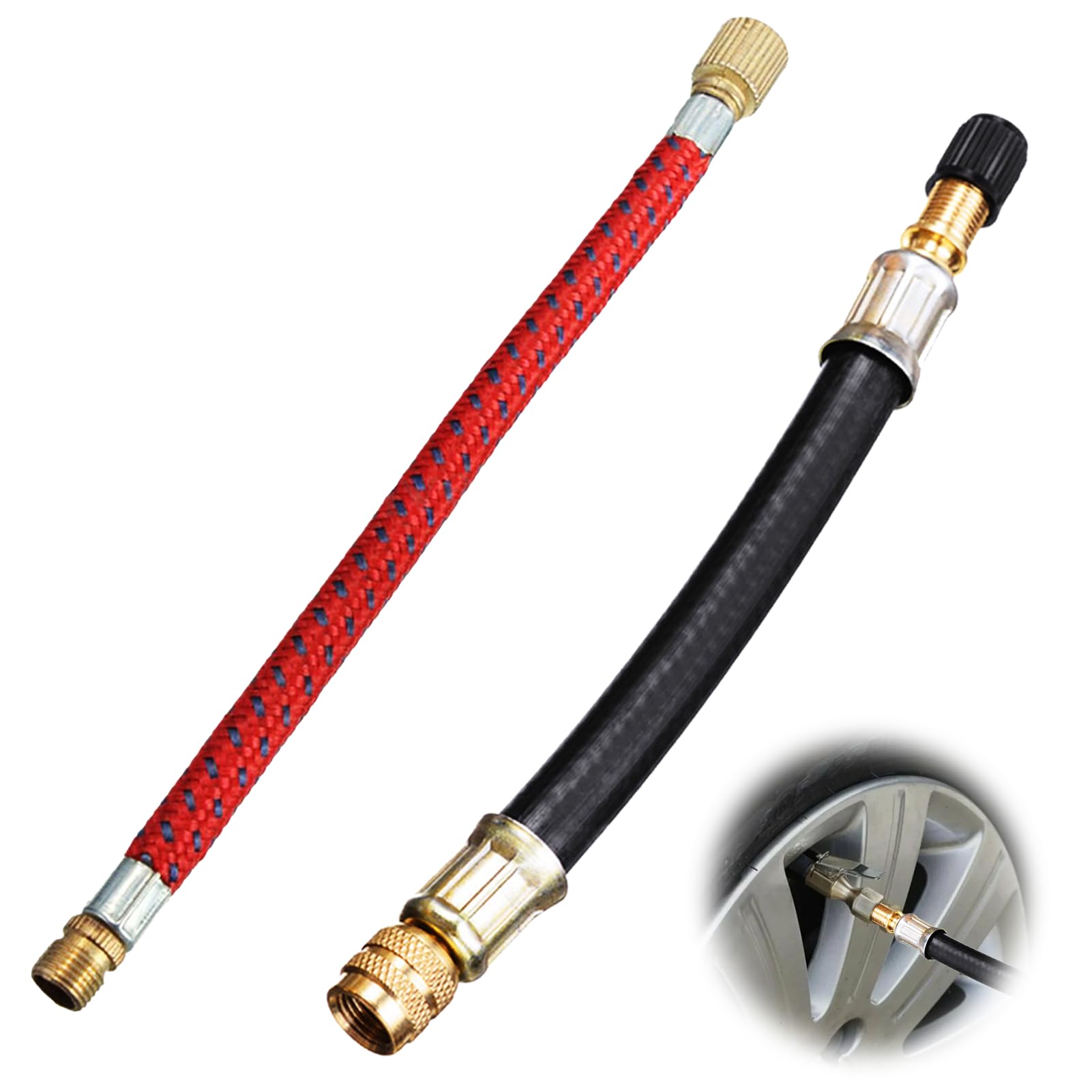 Tubo Di Prolunga Per Pompa Xiaomi M365/Pro/1S - Adattatore Universale In Gomma Per Valvole Schrader E Presta Per Scooter, Bici E Moto - 4