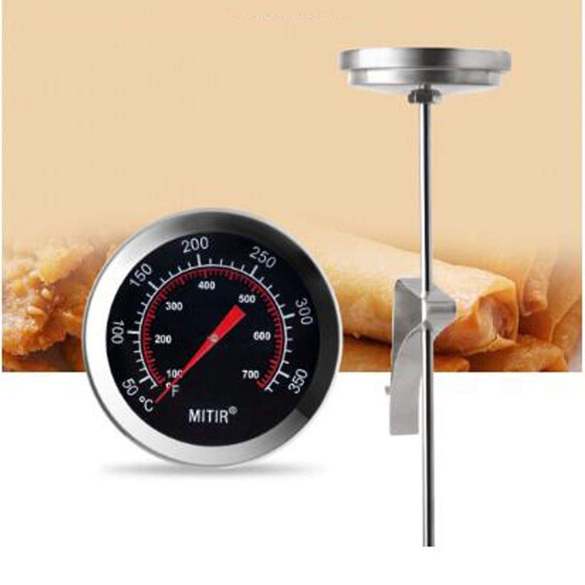 XINGYU Thermometer Ölthermometer Bratenthermometer Lebensmittel Backen Küche Wassertemperaturanzeige Lebensmittel Milchtemperatur Öltemperaturanzeige, Schwarz, Weiß Sehr nützliche Hau