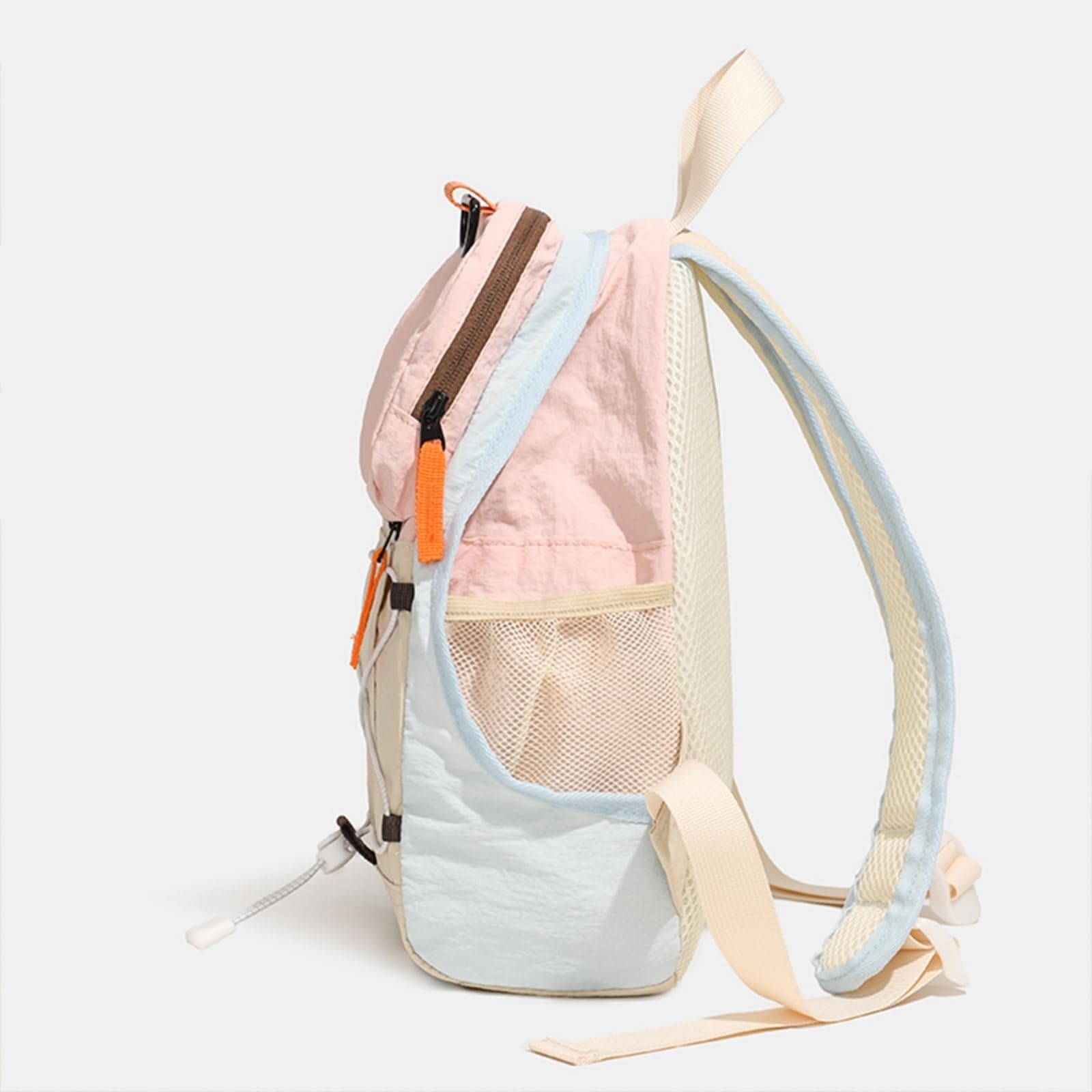 Zaino Color Block Mini Nylon Backpack, Bungee Cord Daypack Leggero per Escursioni E Uso Quotidiano-fenwulan