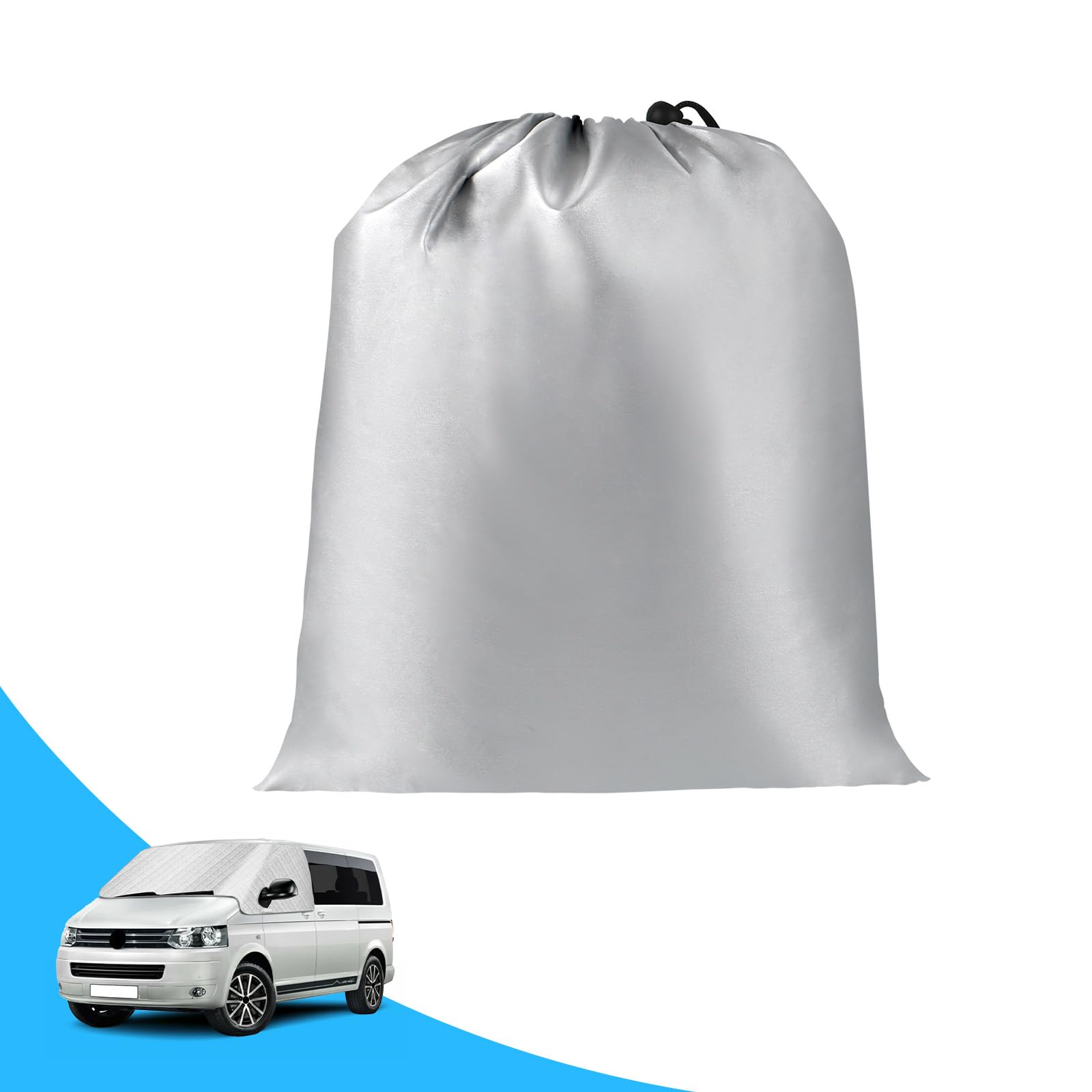Tenda parasole per parabrezza per VW T5 2003-2015, parasole esterno riflettente a 5 strati, copertura protettiva anti-UV/antigelo/antighiaccio/antipolvere per VW T5 2003-2015