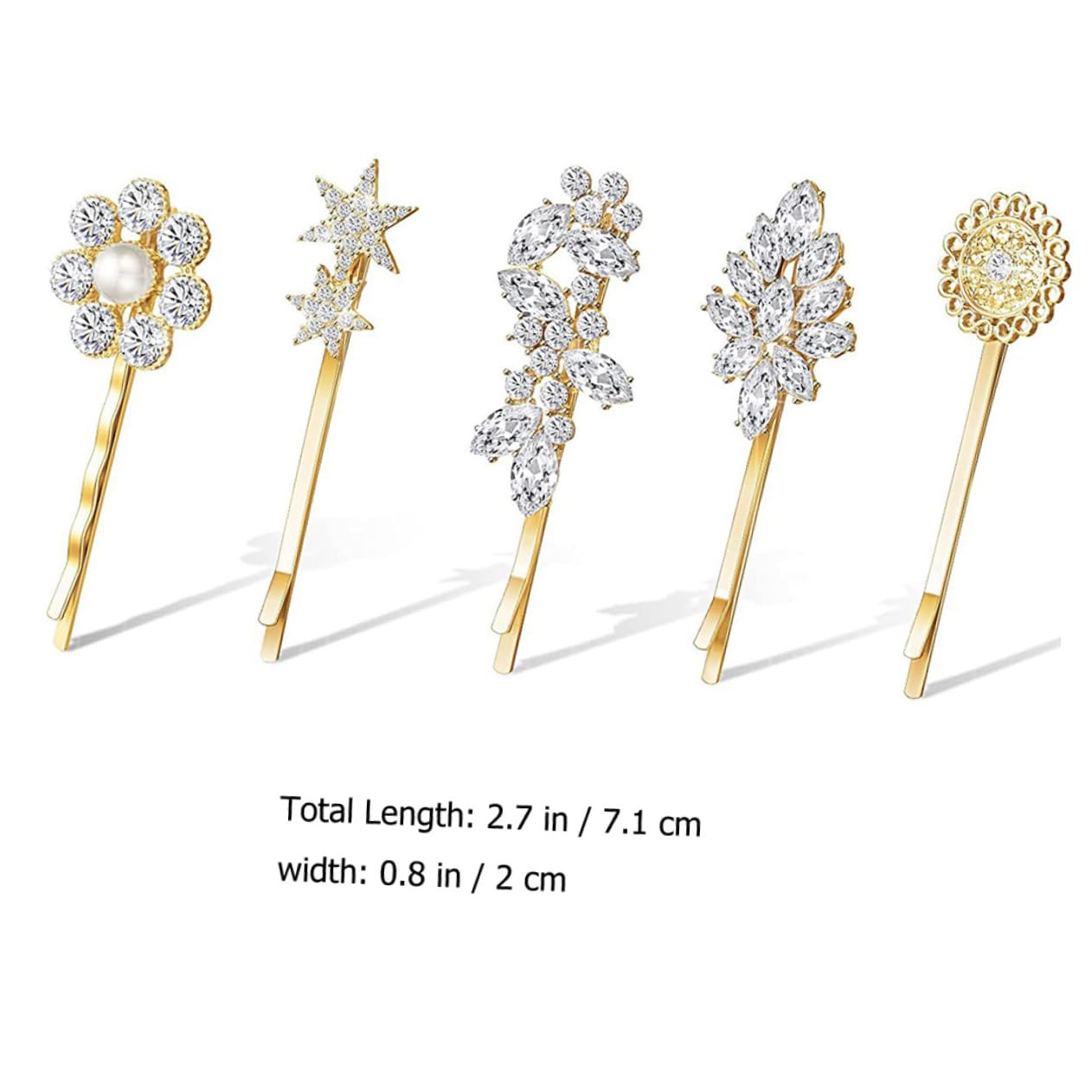 minkissy 25pezzi Fermagli Per Con Strass Accessori Eleganti Per Donne e Ragazze Per Matrimoni e Occasioni Speciali