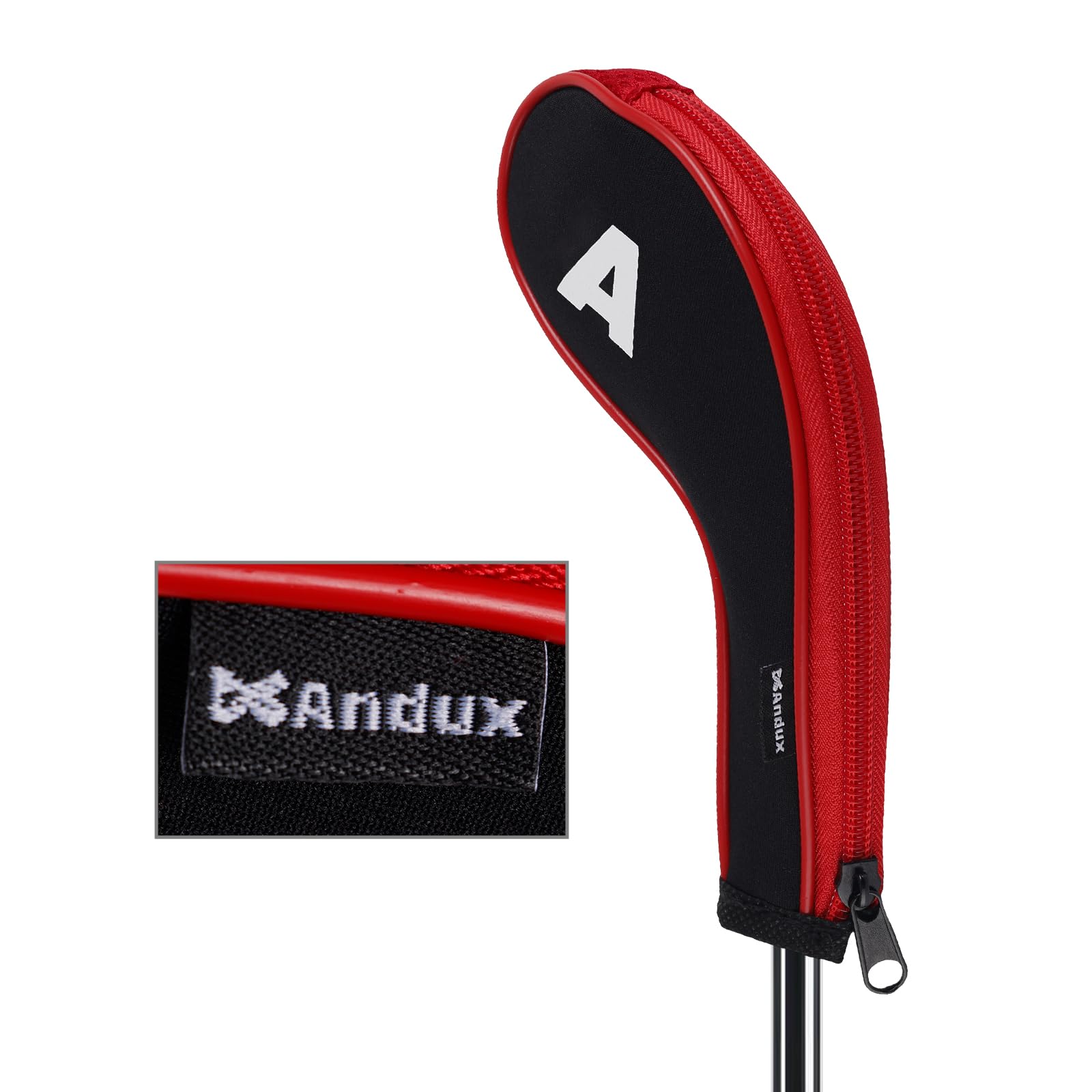 Andux Golfschläger Schlägerhauben Zahlendruck Langer Hals Reißverschluss 12 Stück/Set