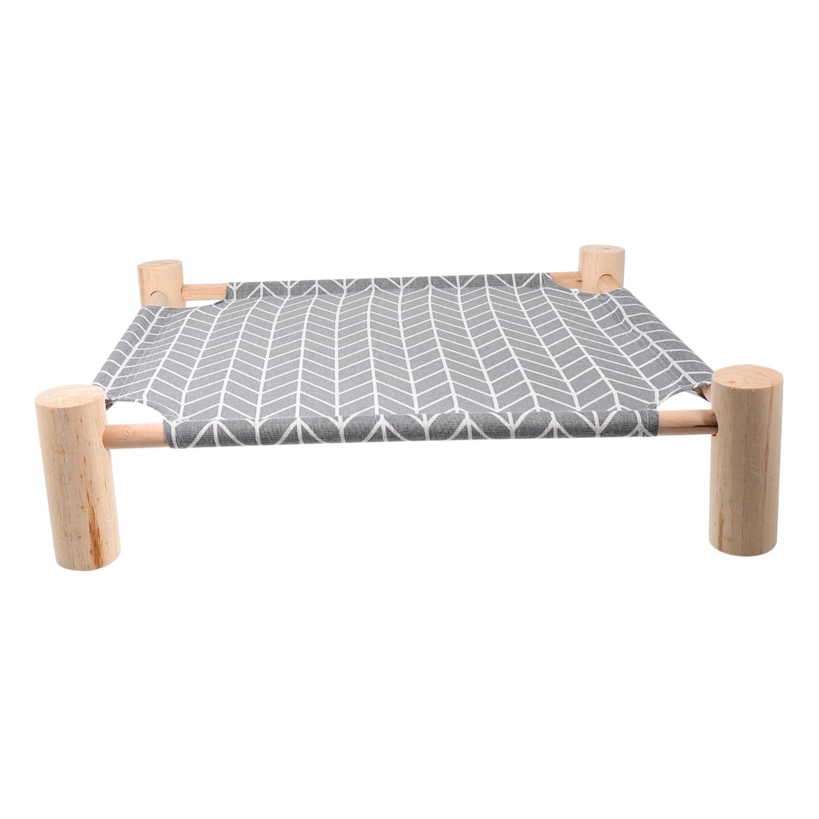 Lit surélevé pour chat Toyvian respirant en bois avec toile amovible et lavable pour animaux