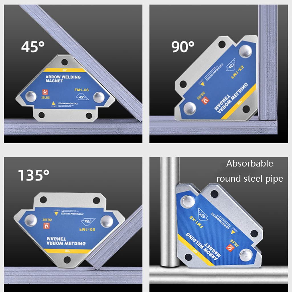 YZYDF 4pcs for Triangle Welding Positioner with Magnetic 45° 90° 135° Multi-Angle 28lbs Heavy Duty Neodymium Welding