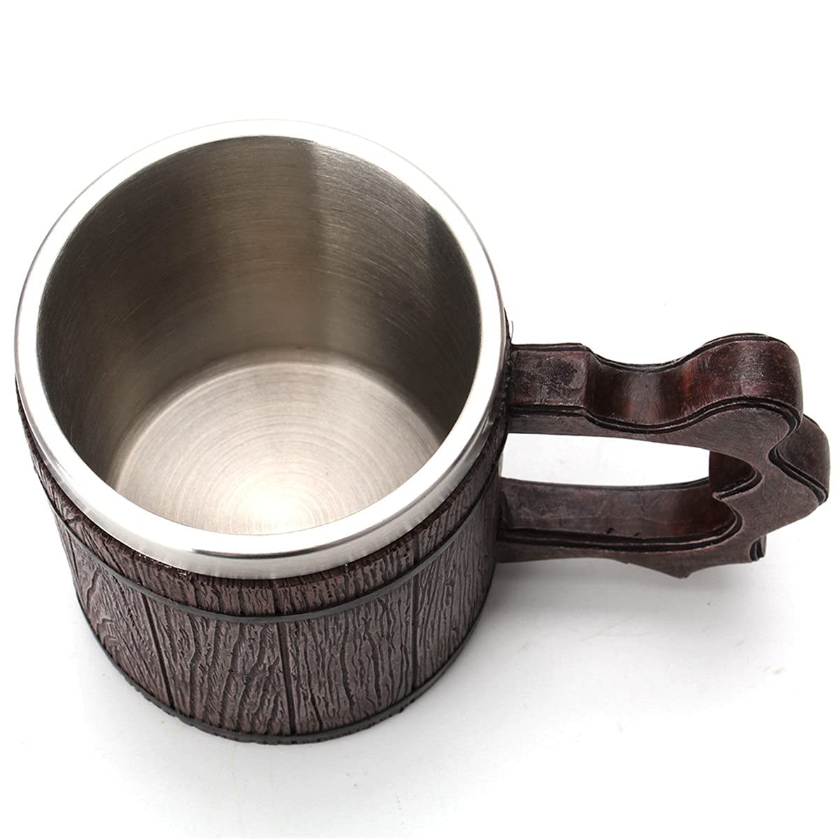 Set di boccali di birra, boccale di birra a forma di botte personalizzato con manico, boccale