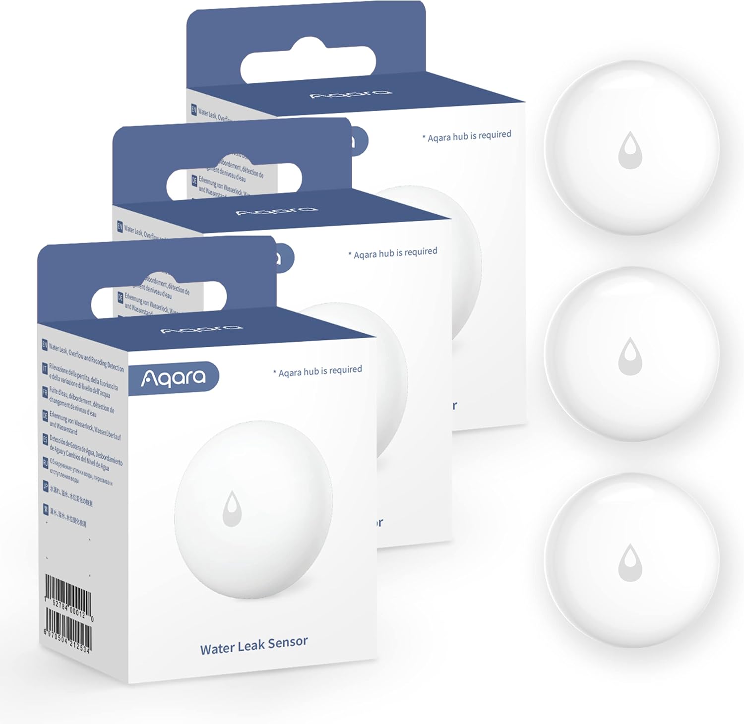 Aqara Water Leak Sensor Kit 3 Pack, Requires AQARA HUB, Wireless