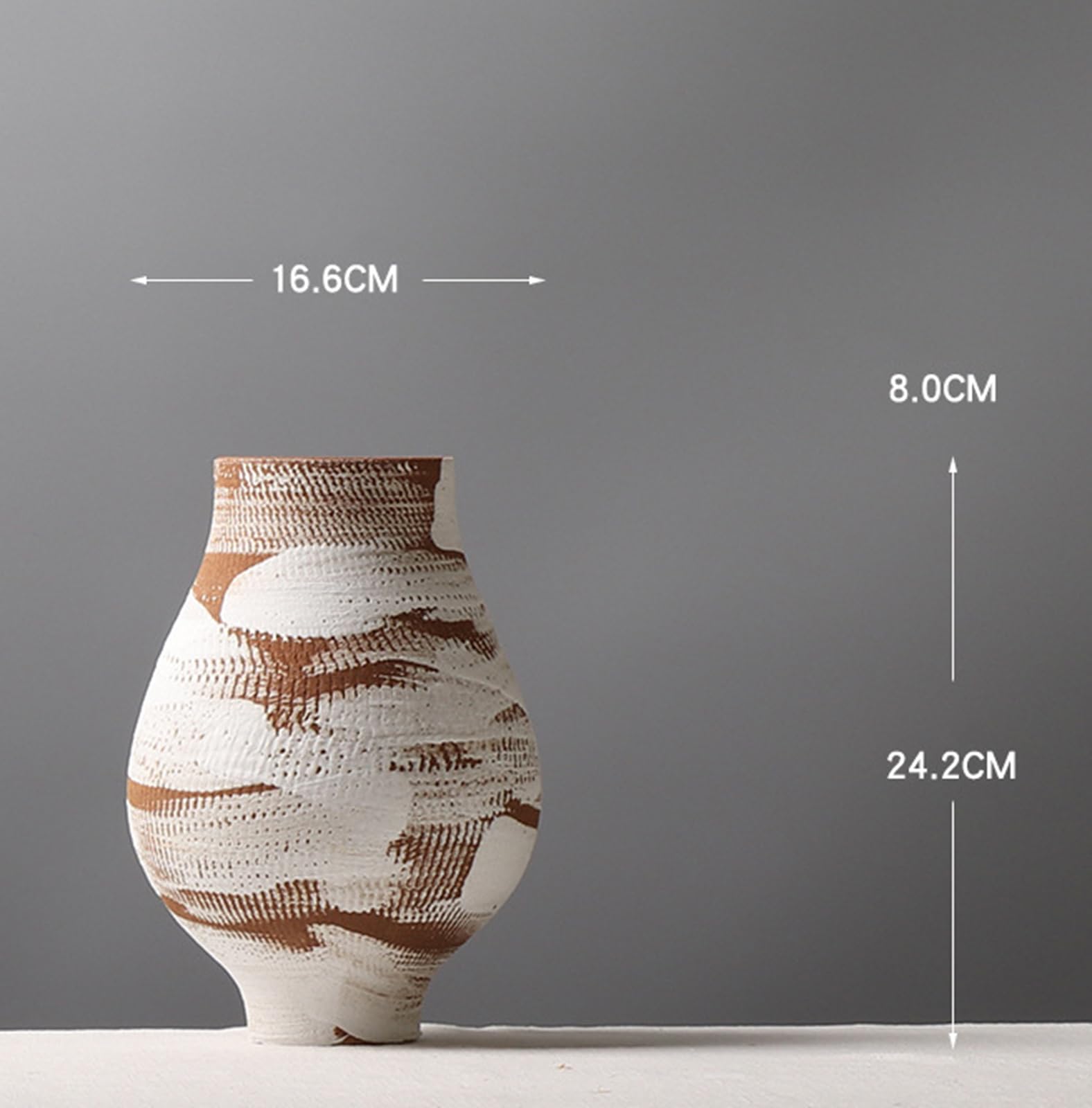 Wazon ceramiczny do wystroju domu, rustykalny, rustykalny, dekoracyjny, ceramiczny, terakotowy, na stół, do salonu, łazienki, na półkę, do kominka,E