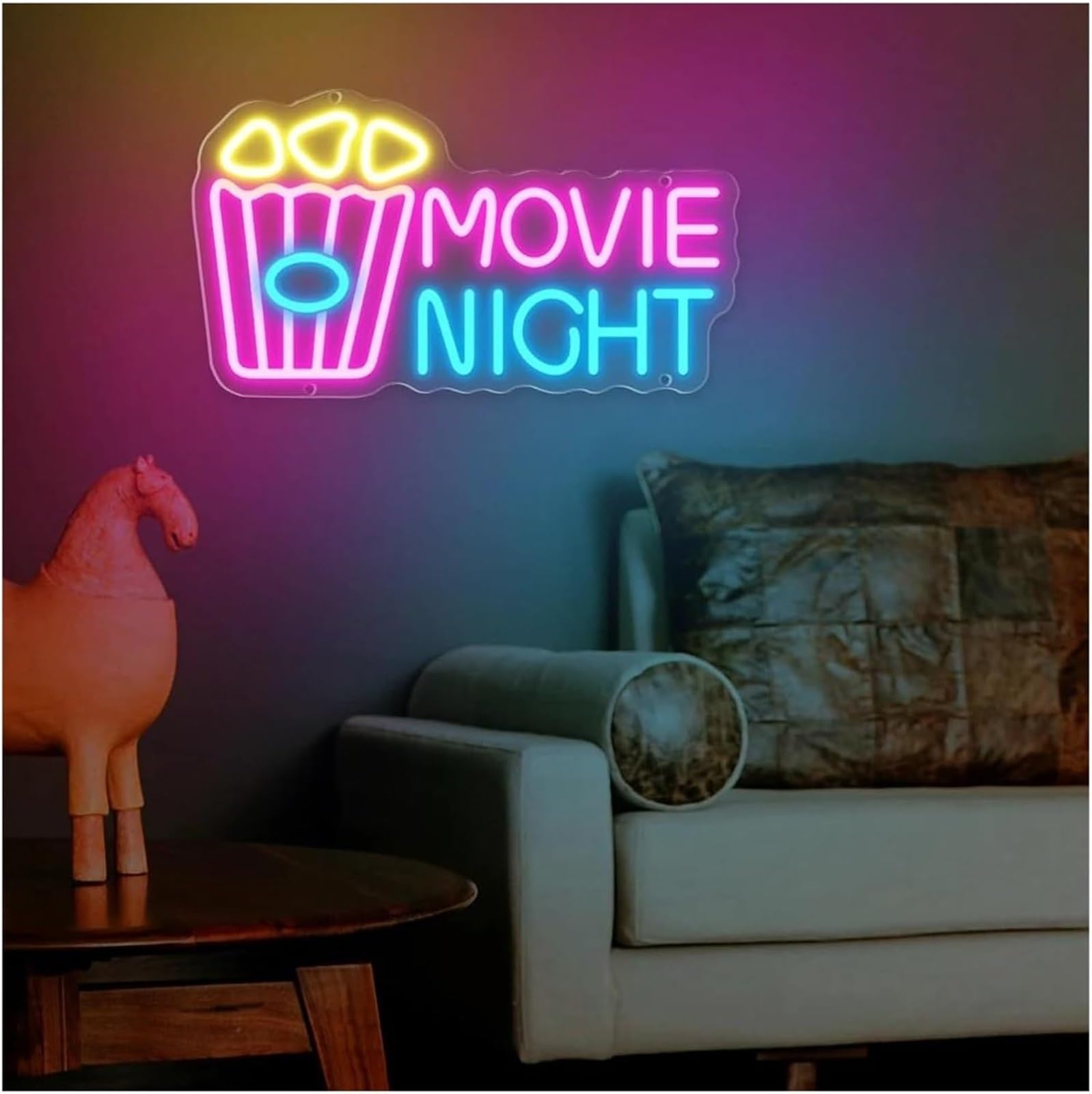 Para lámpara de neón palabra prestada Noche cine para luz Luz LED