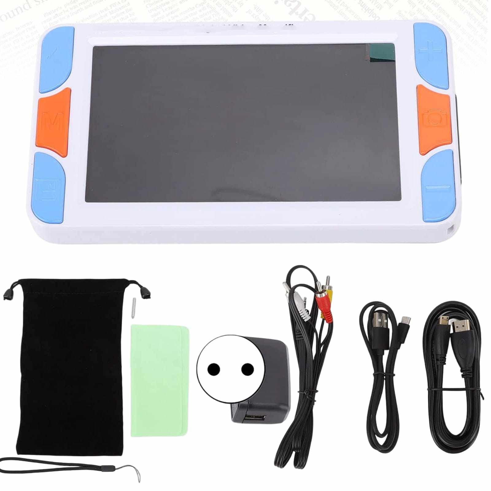 Sjyclaviger Electronic Reading Aid 5.0 Inch, Portable Visual Electronic Reading Aid Magnifier, 3x-48x Times Zoom 26 Color Modes, Ideal For Books, Seniors & Low Vision 5IN