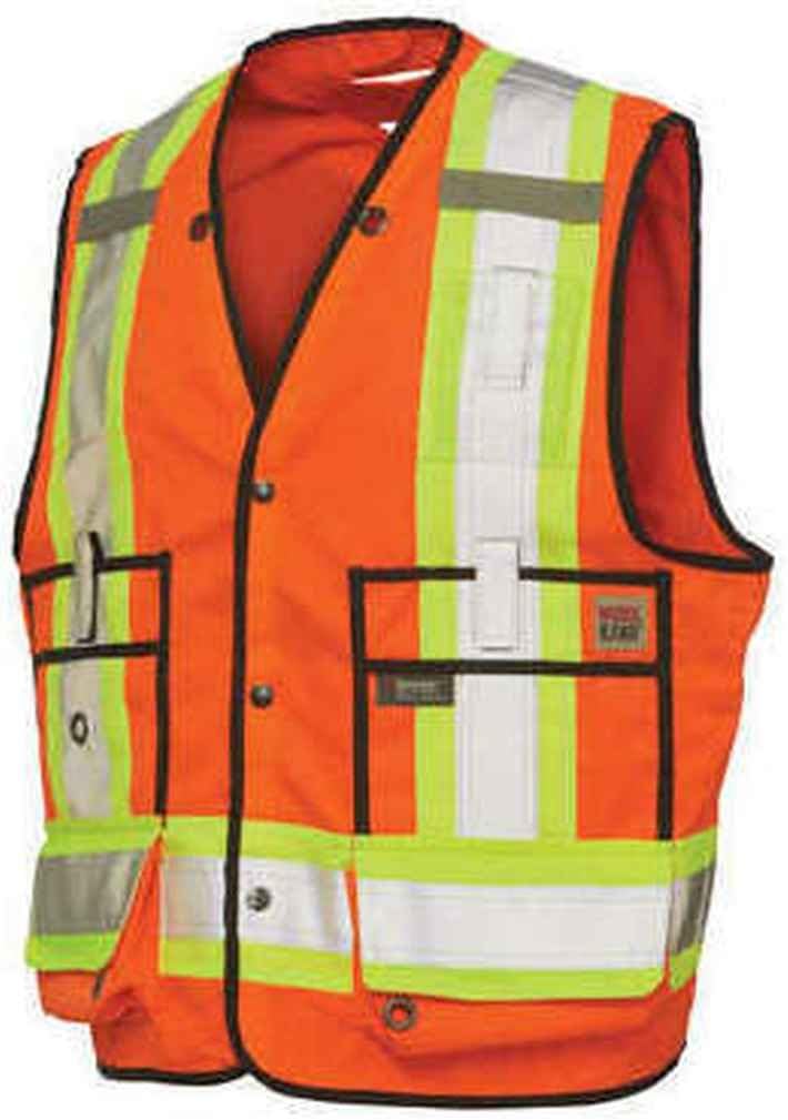 Work King Men's Hi-Vis Surveyor Vest