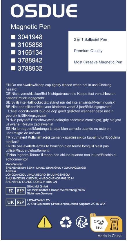 Miniatura 9 de Bolígrafo antiestrés mejorado, bolígrafo magnético, bolígrafo magnético de descompresión, bolígrafo multifuncional capacitivo para pantalla táctil,