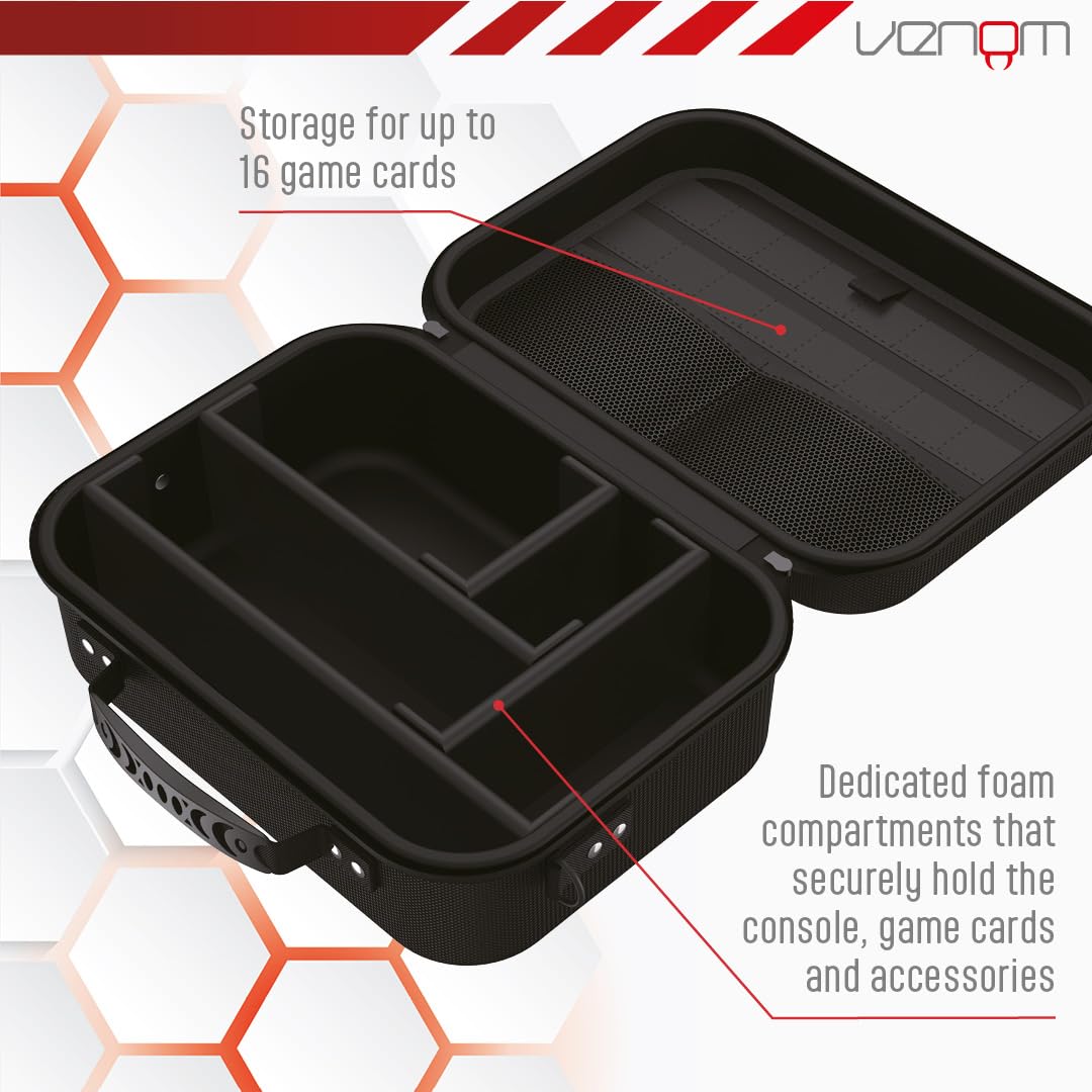 Venom Étui de transport pour Switch 2 (Nintendo Switch 2) | etui de transport switch 2, coque rigide, rangement cartes de jeu, cables, voyage, nintendo switch 2